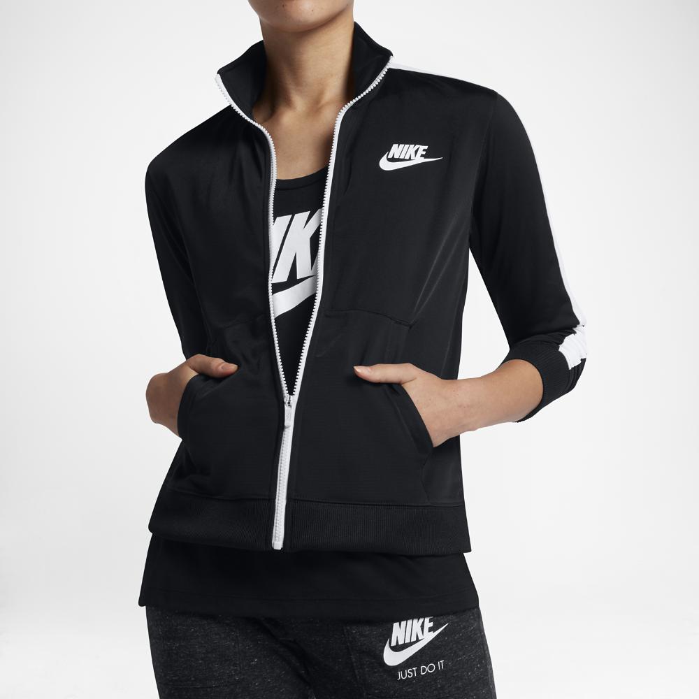 nike women's black track jacket