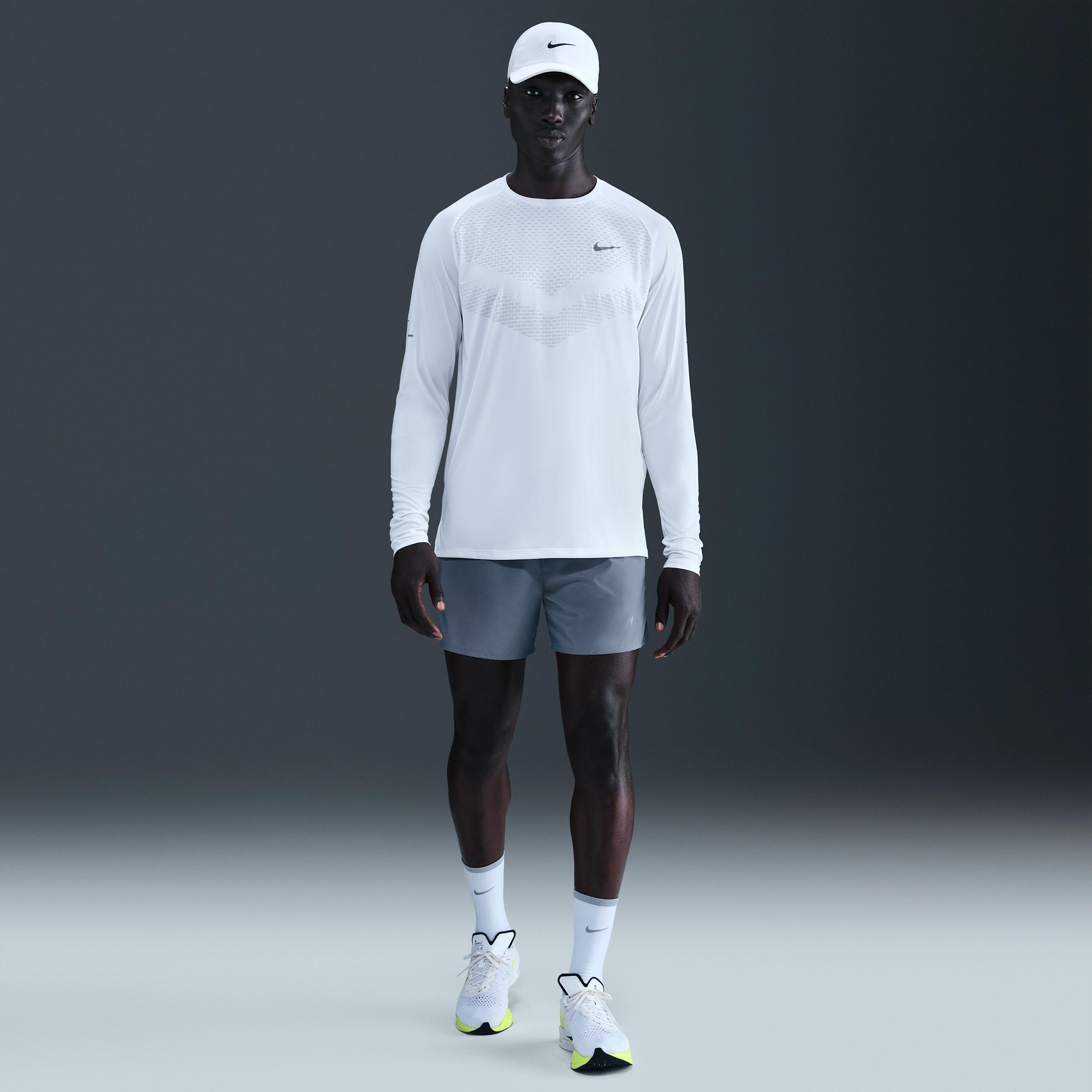 nike white long sleeve running top
