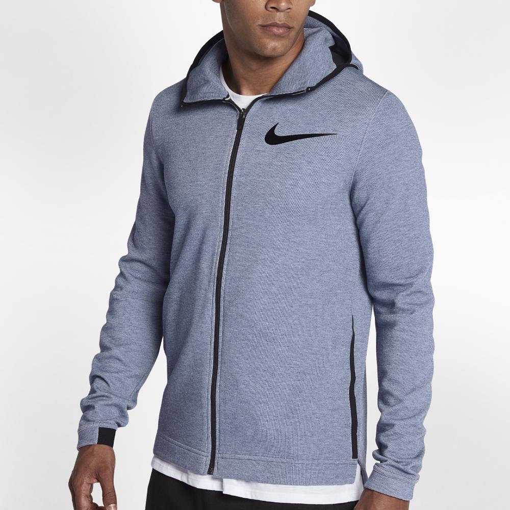 nike men's dry showtime full zip basketball hoodie