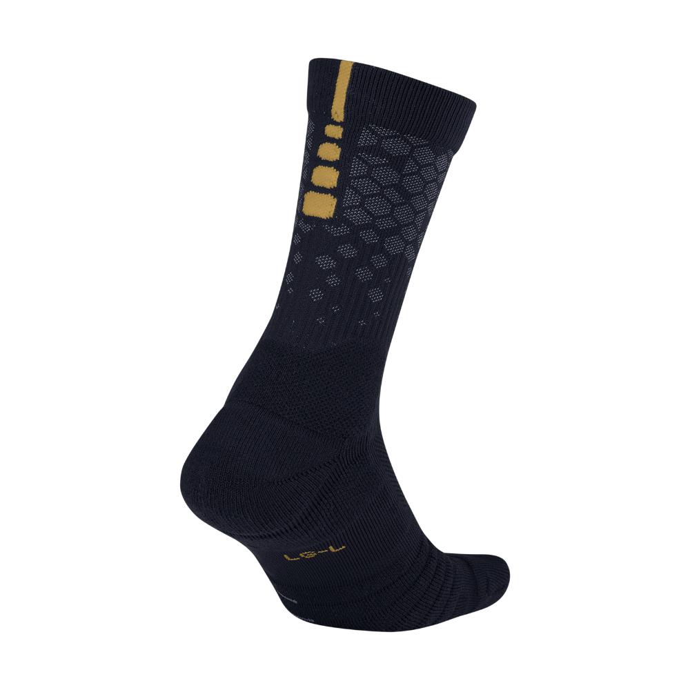 black and gold elite socks