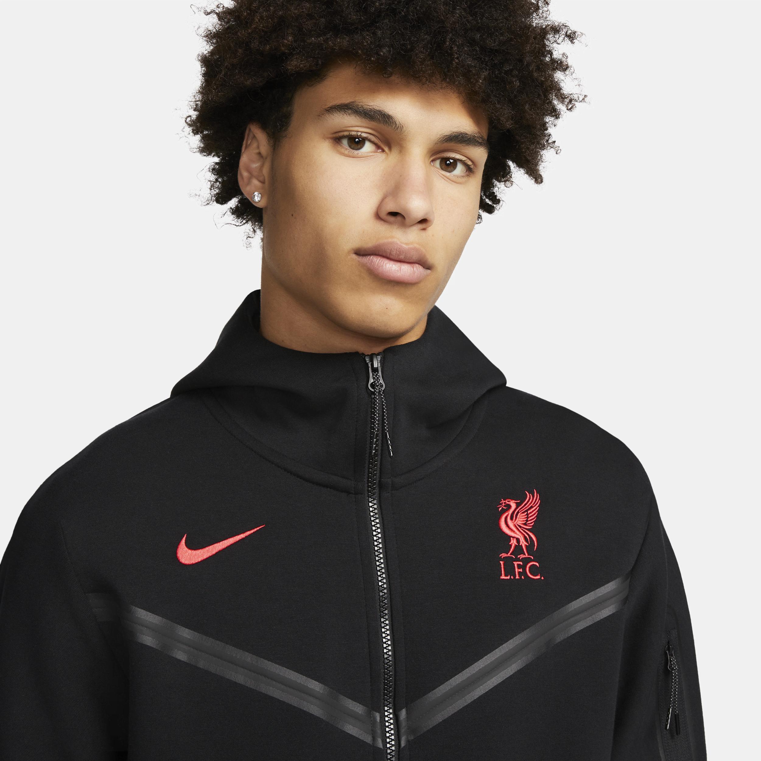 Nike Liverpool F.c. Away Tech Fleece Windrunner Full-zip Hoodie in Black  for Men | Lyst