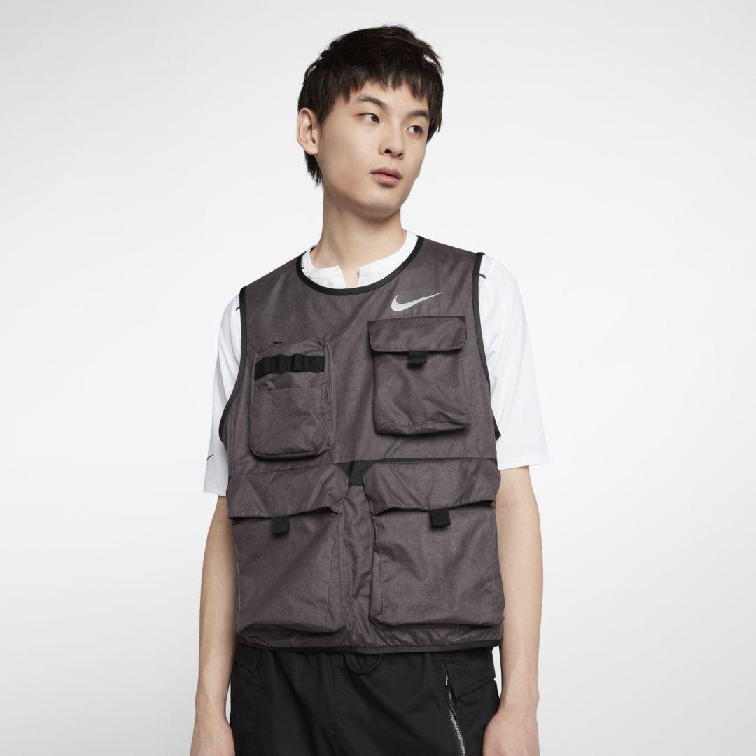 Nike Cotton Run Ready Gilet in Grey (Gray) for Men | Lyst