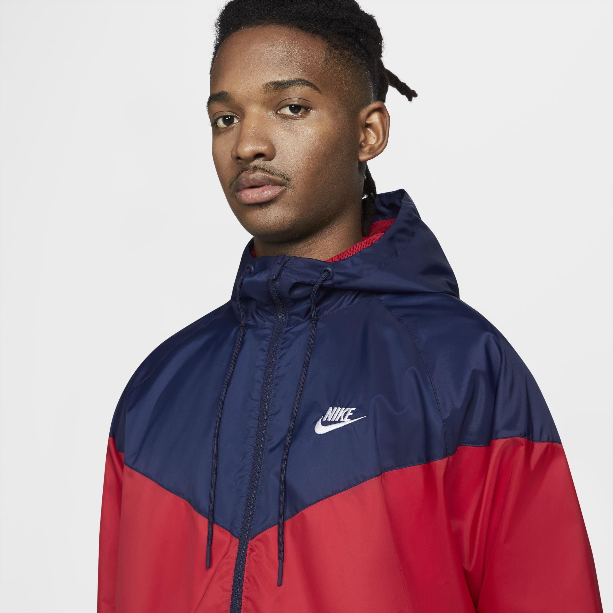 nike windrunner red and blue