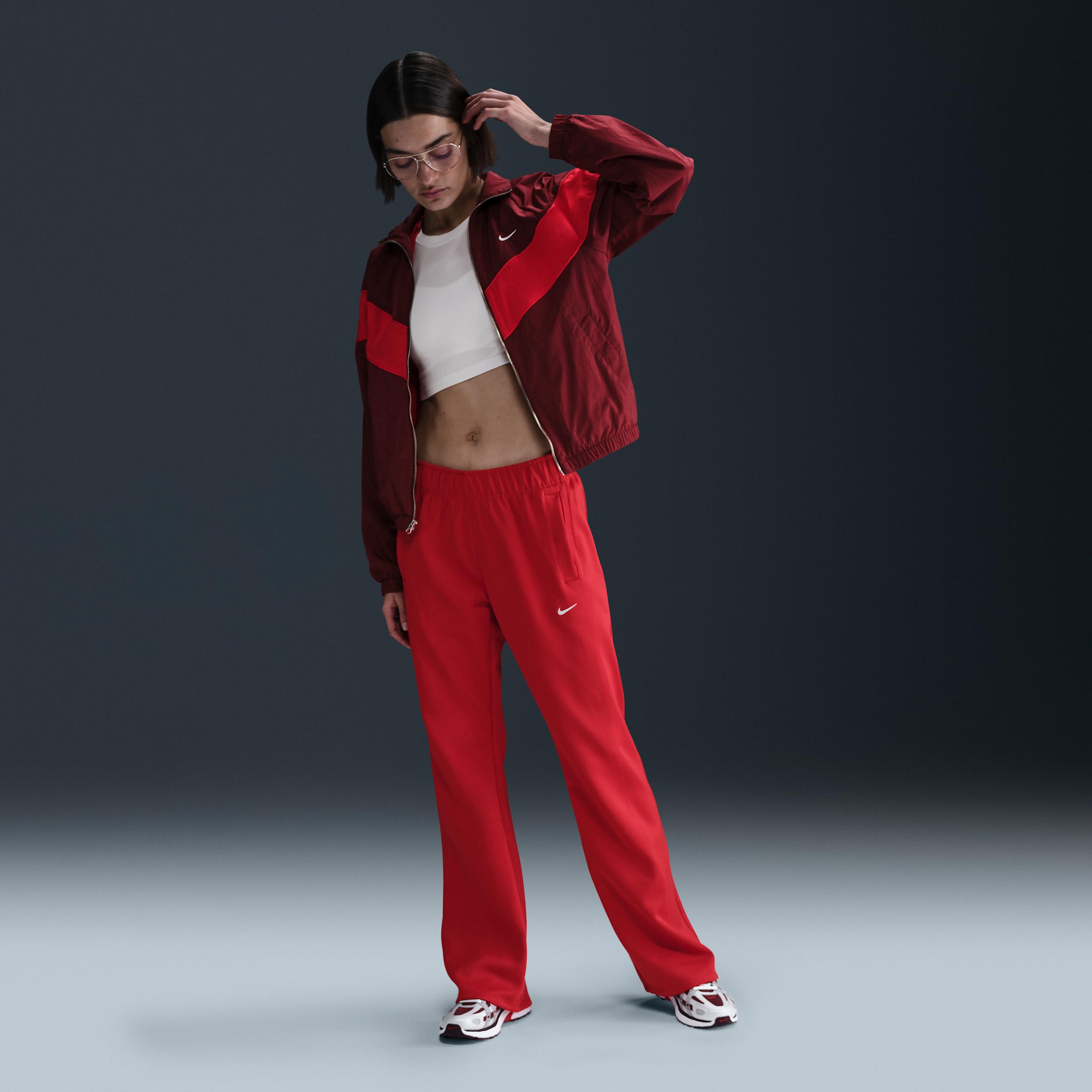 Nike Sportswear Windrunner Mid-Rise Slim Knit Pants in Red | Lyst