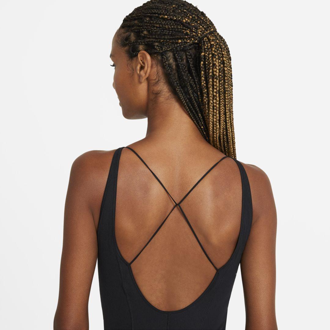 Nike Synthetic Yoga Luxe Layered 7/8 Jumpsuit (black) - Lyst