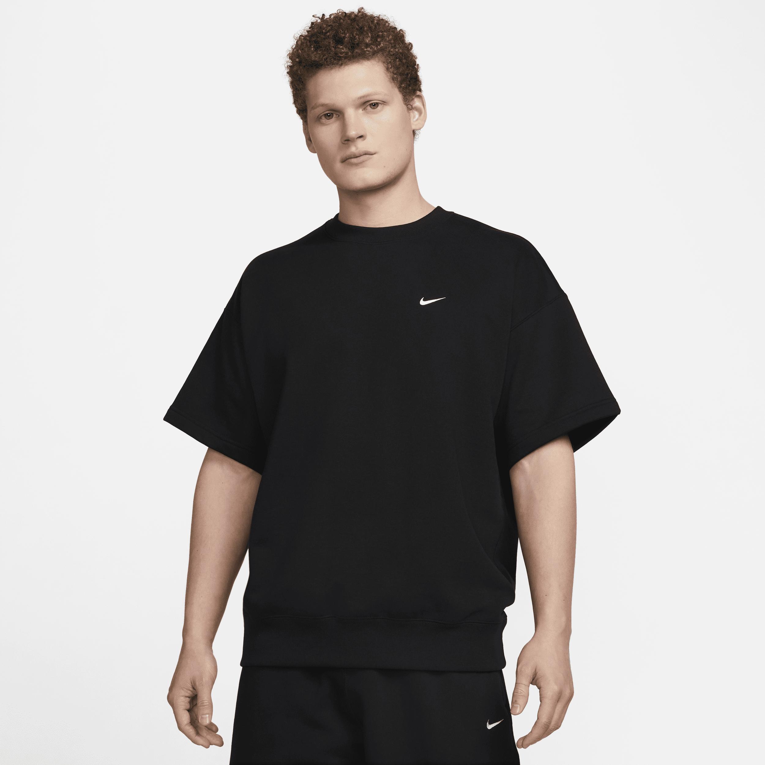 Nike Solo Swoosh Short-sleeve French Terry Top in Black for Men | Lyst