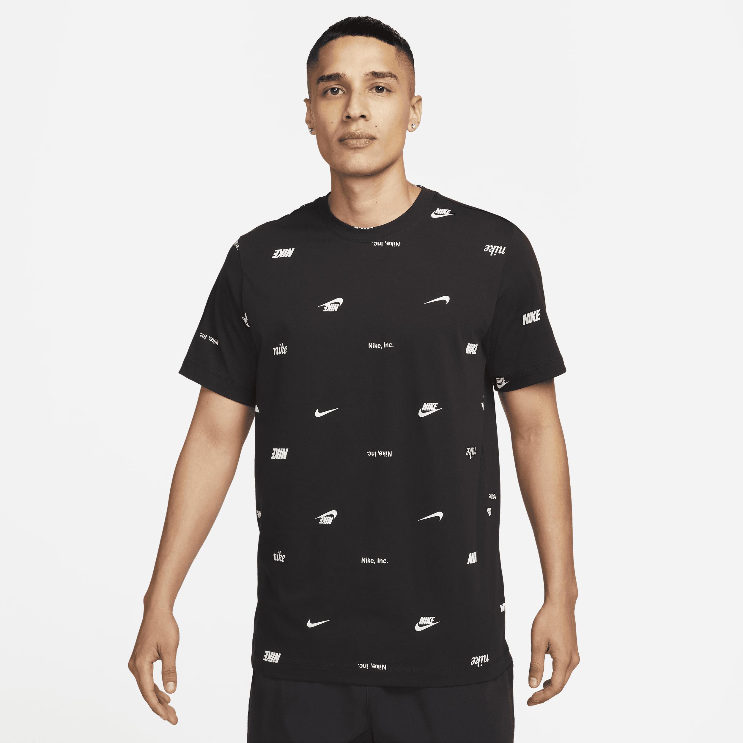 Nike Club Allover Print T-shirt in Black for Men | Lyst