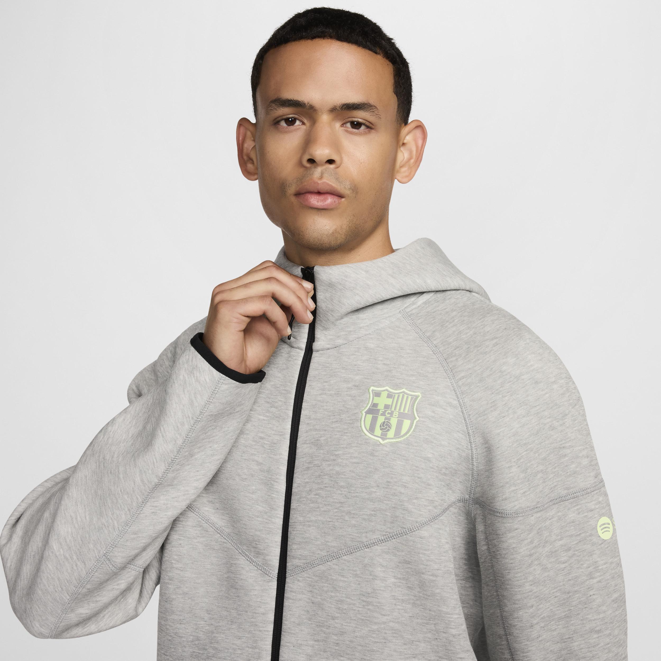 Nike F.C. Barcelona Tech Fleece Windrunner Third Football Full Zip Hoodie in Grey for Men Lyst UK