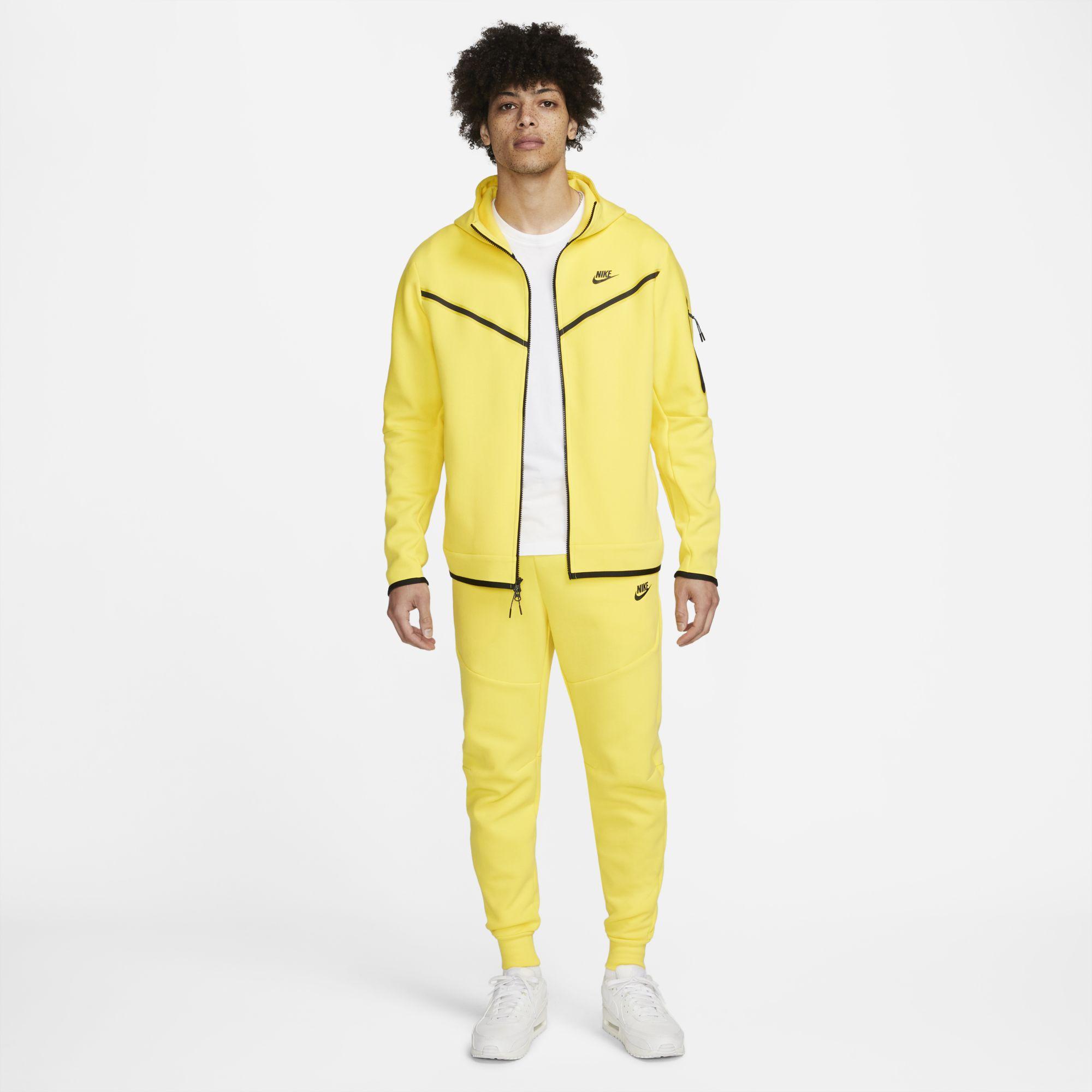 Nike Sportswear Tech Fleece Full-zip Hoodie in Yellow for Men | Lyst