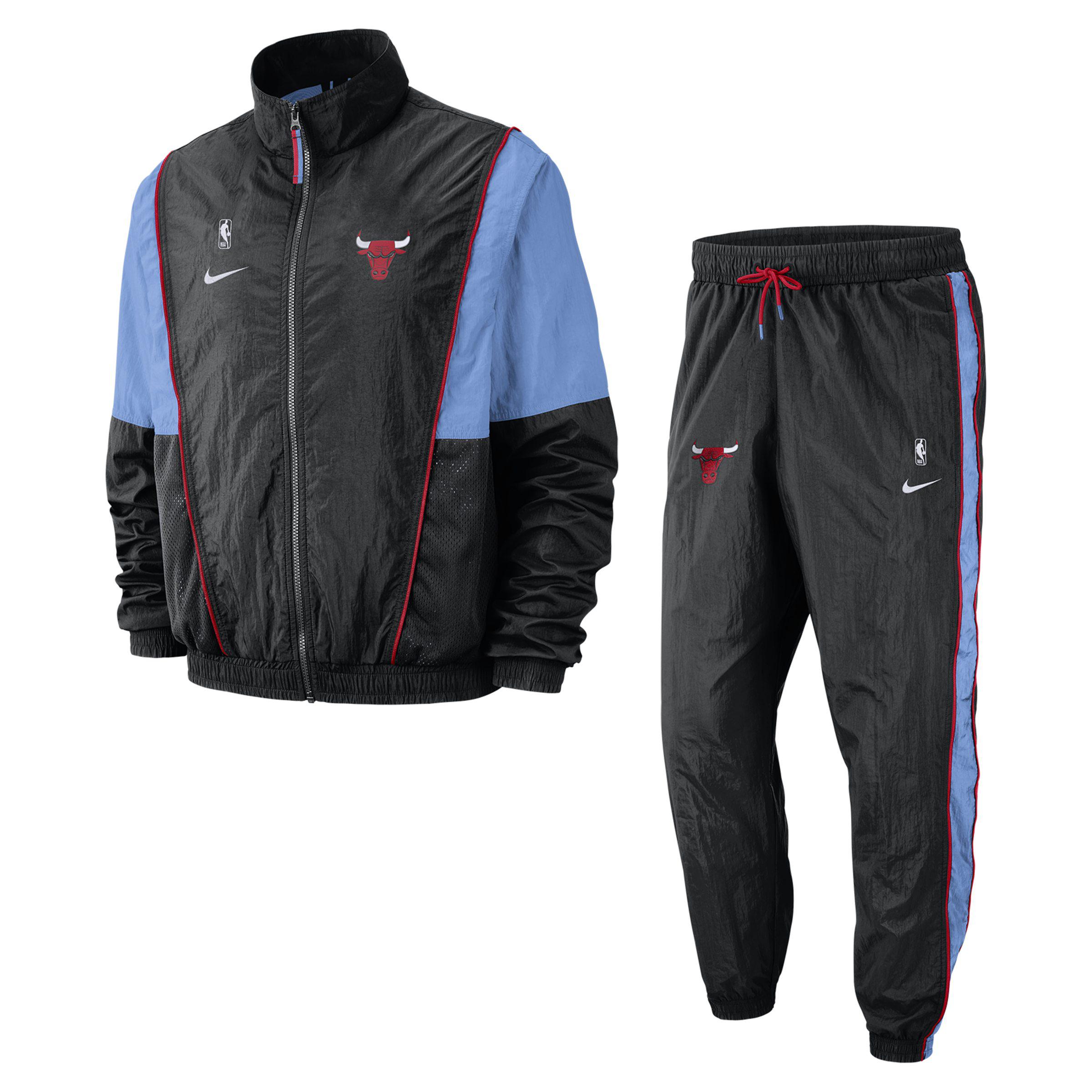Nike Synthetic Chicago Bulls Nba Tracksuit in Black for Men - Lyst
