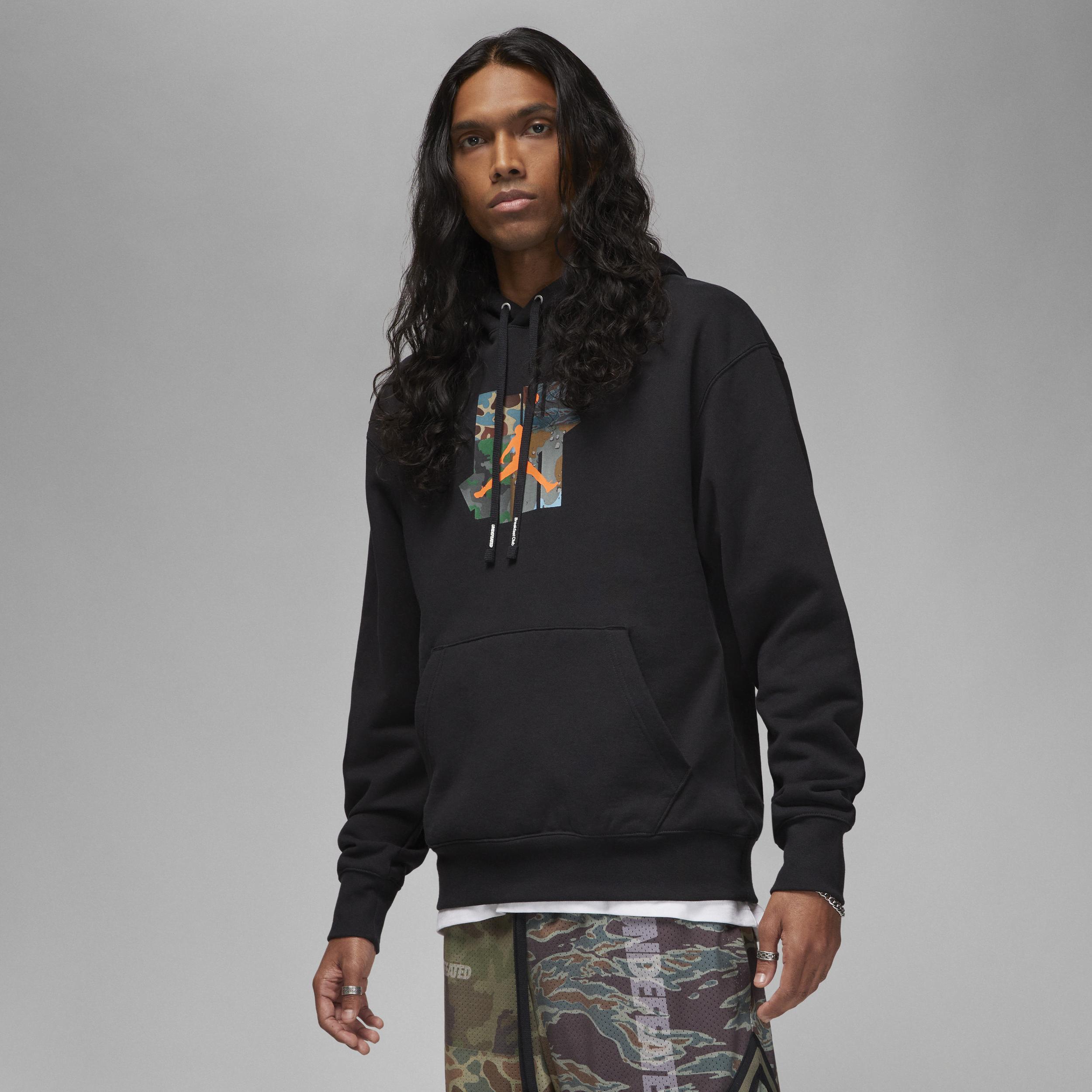 mens black and gold jordan hoodie