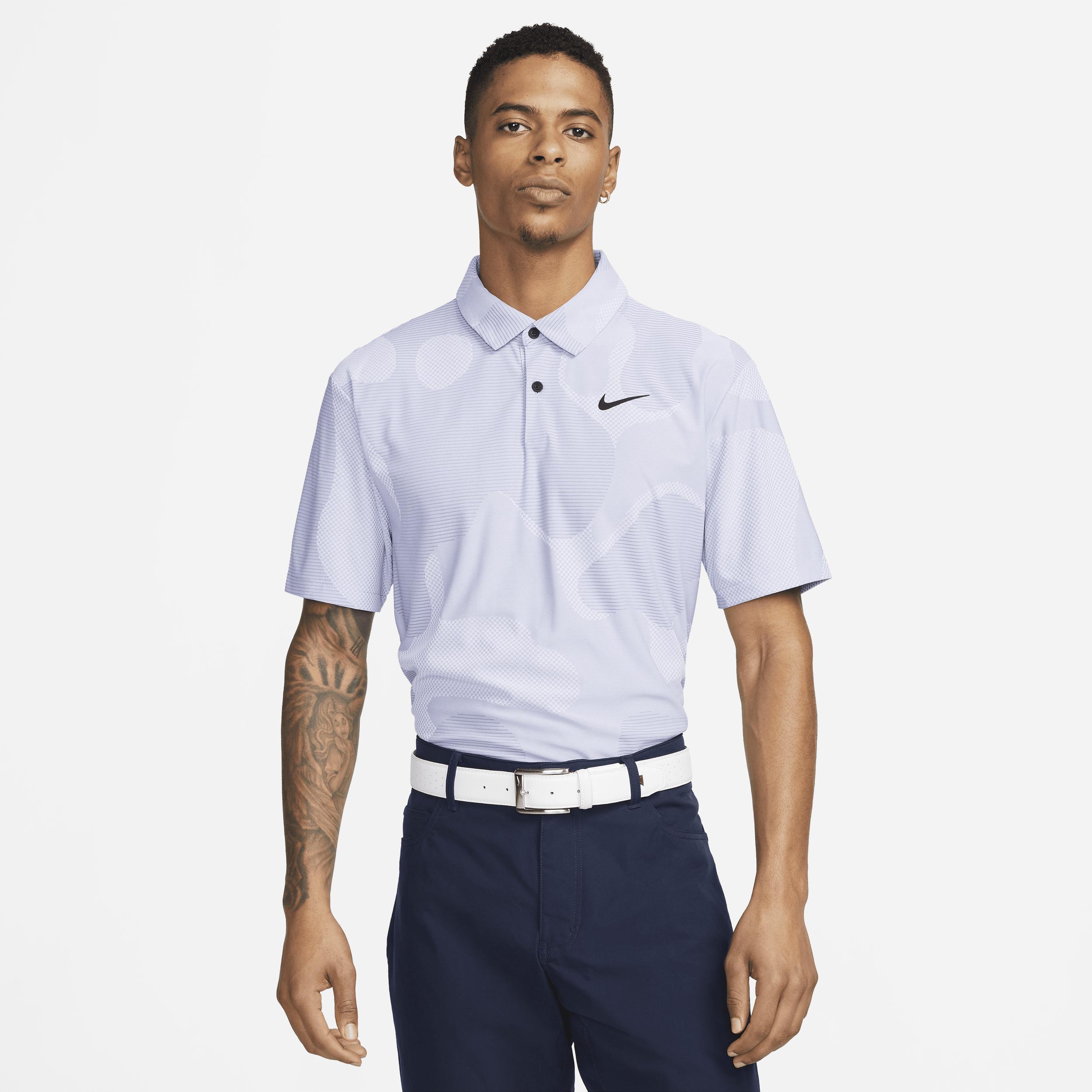 Nike Dri-fit Adv Tour Camo Golf Polo In Purple, in Blue for Men | Lyst