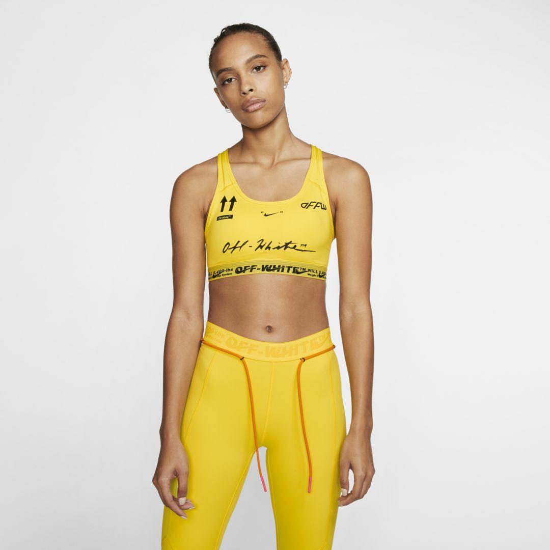 NIKE X OFF-WHITE Synthetic Off-white Bra in Yellow | Lyst