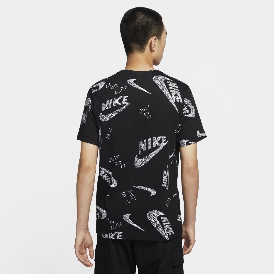 Nike Cotton Sportswear Printed T-shirt (black) - Clearance Sale for Men ...