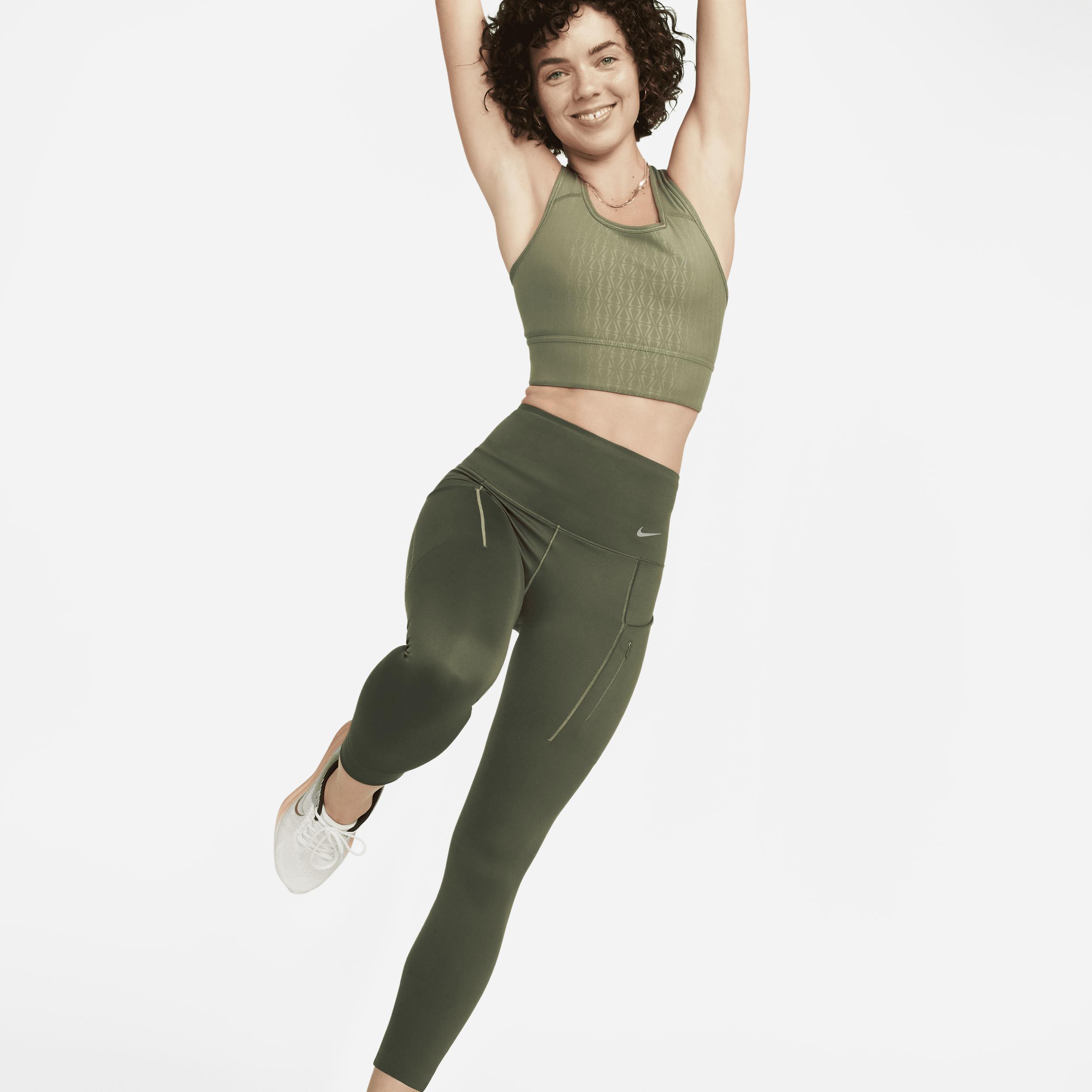 Nike Go Firm-support High-waisted 7/8 Leggings With Pockets In Green, | Lyst