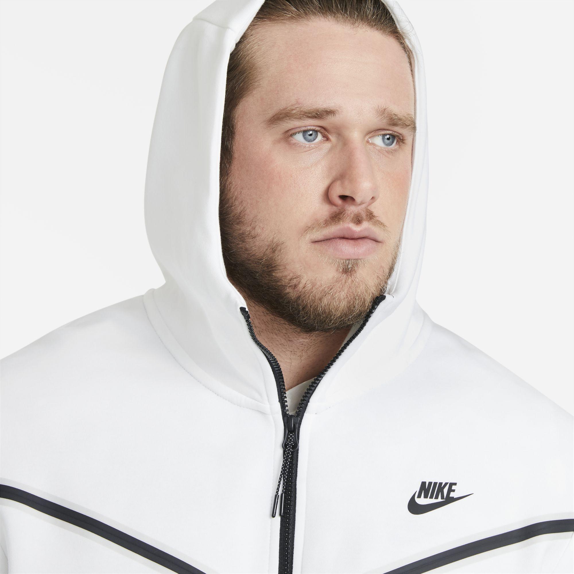 Nike Sportswear Tech Fleece Full-zip Hoodie in White for Men | Lyst