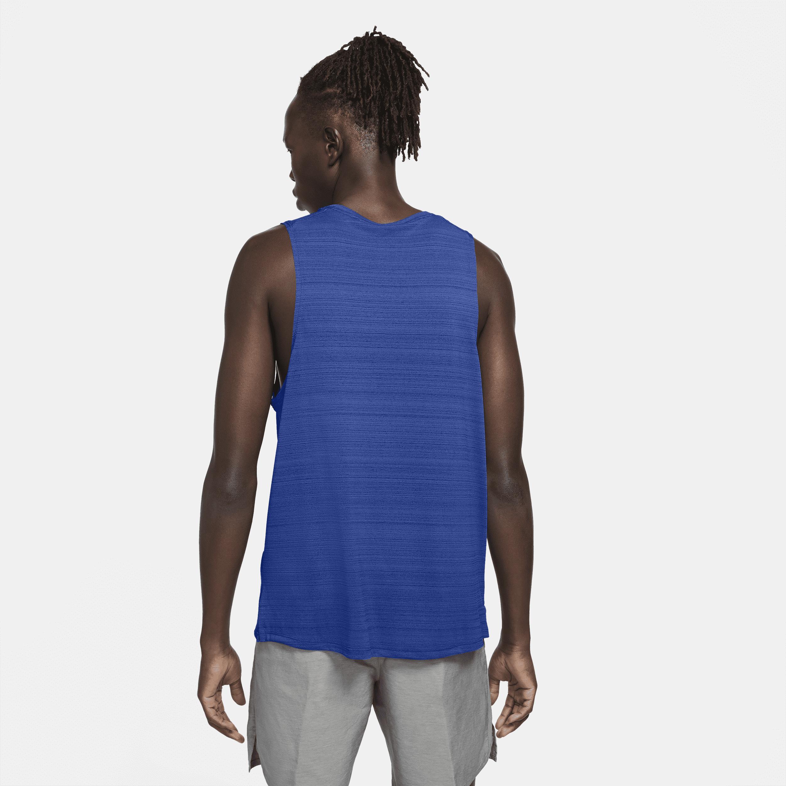 Nike Dri-fit Miler Running Tank in Blue for Men | Lyst