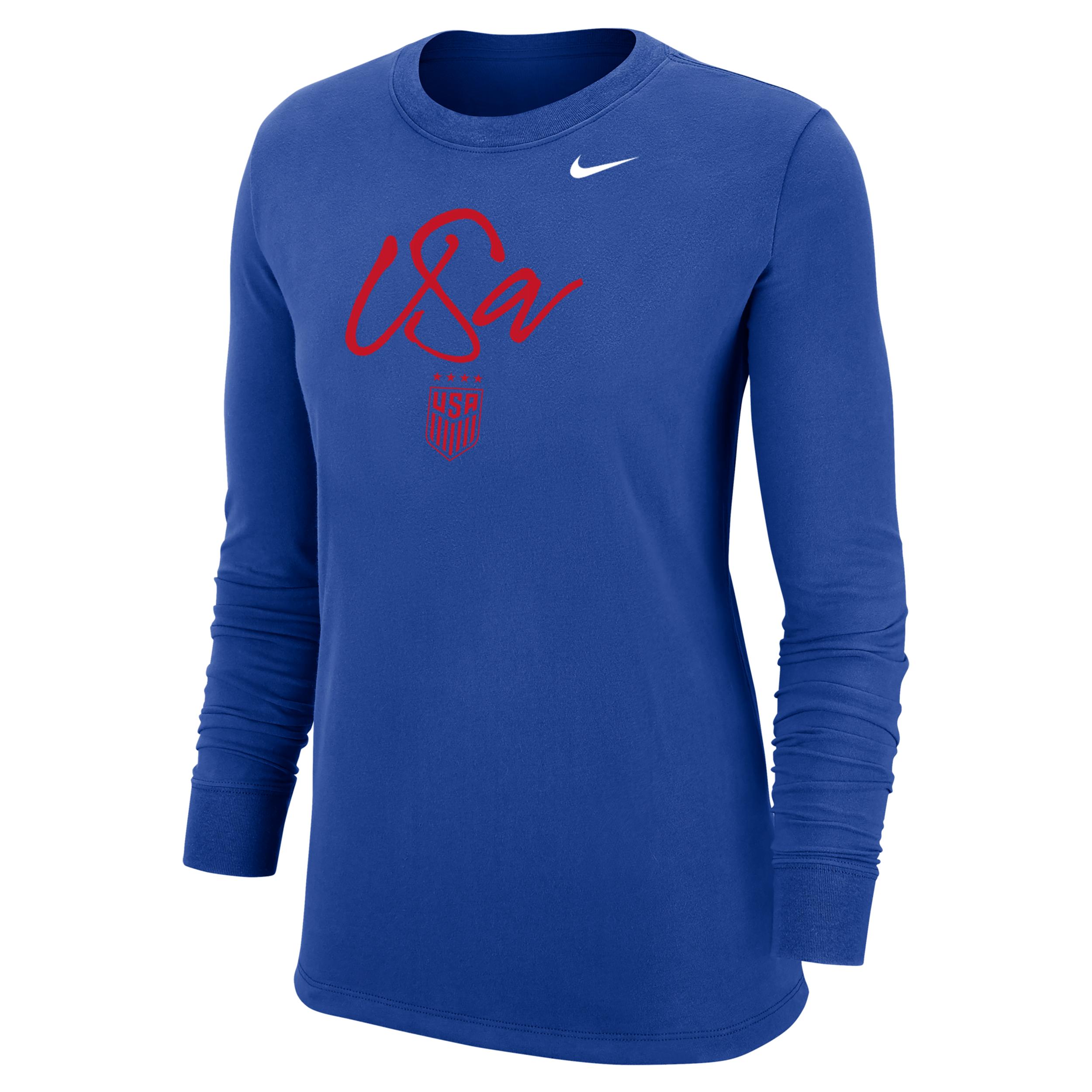 Nike Uswnt Soccer Longsleeve Tshirt in Blue Lyst