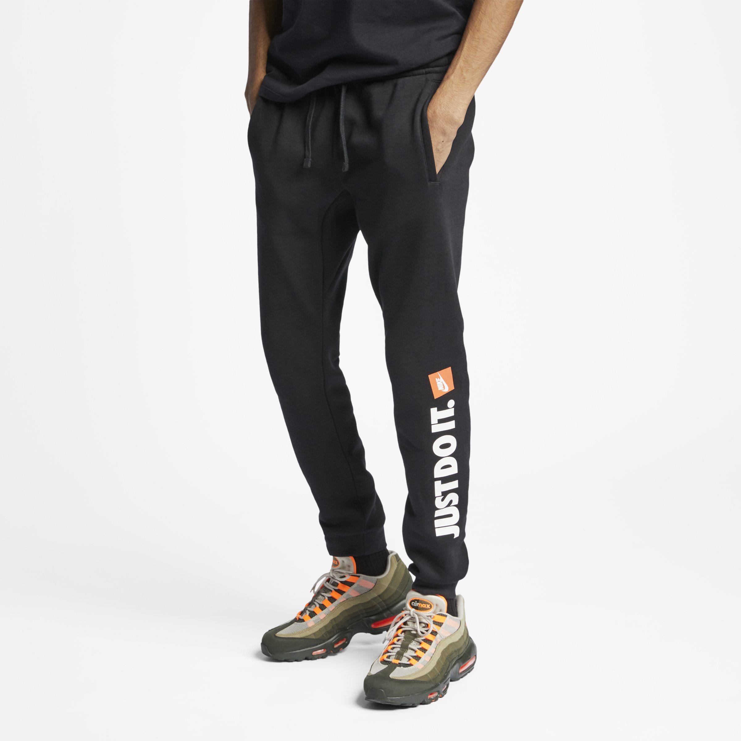 Nike Just Do It Fleece Joggers in Black for Men | Lyst UK