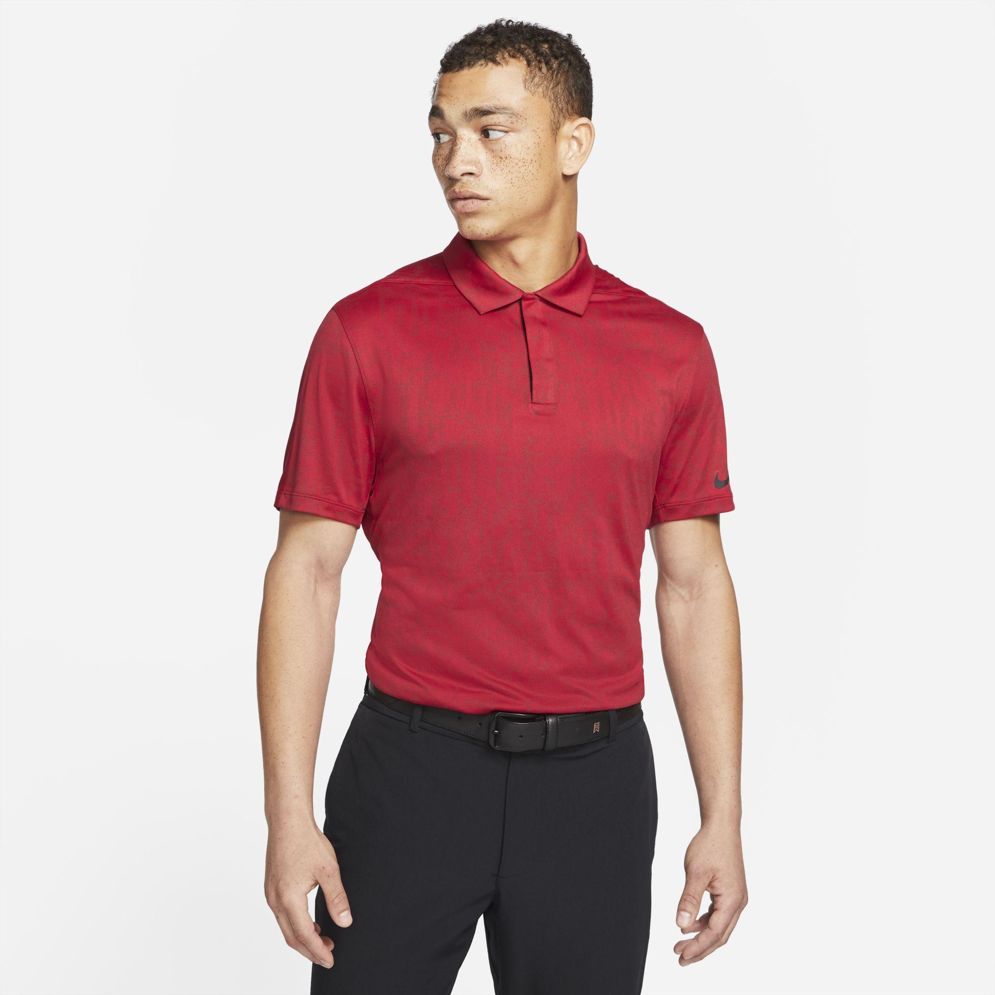 Nike Dri-fit Adv Tiger Woods Golf Polo in Red for Men | Lyst Australia