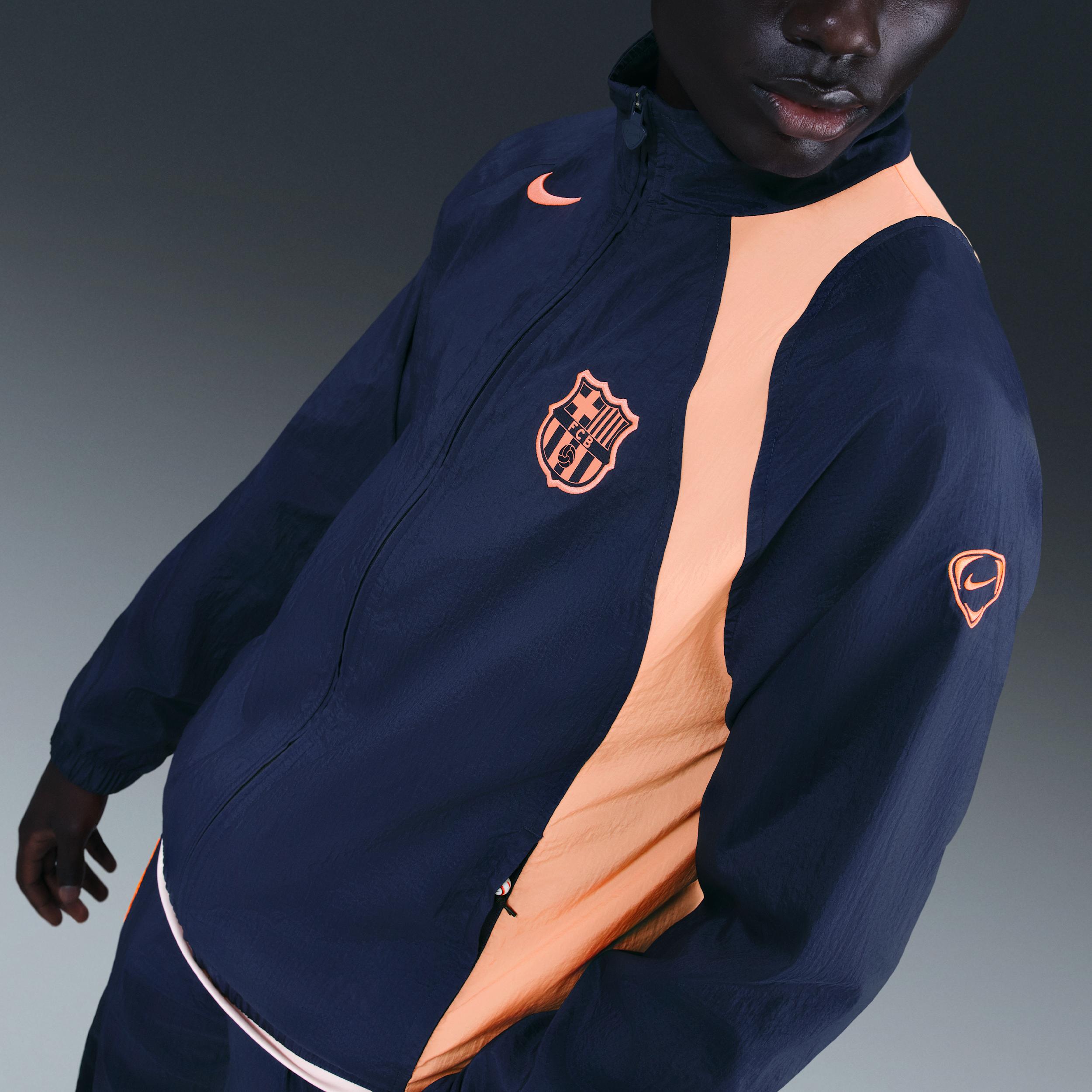 Nike Fc Barcelona Soccer Total 90 Soccer Track Jacket in Blue for