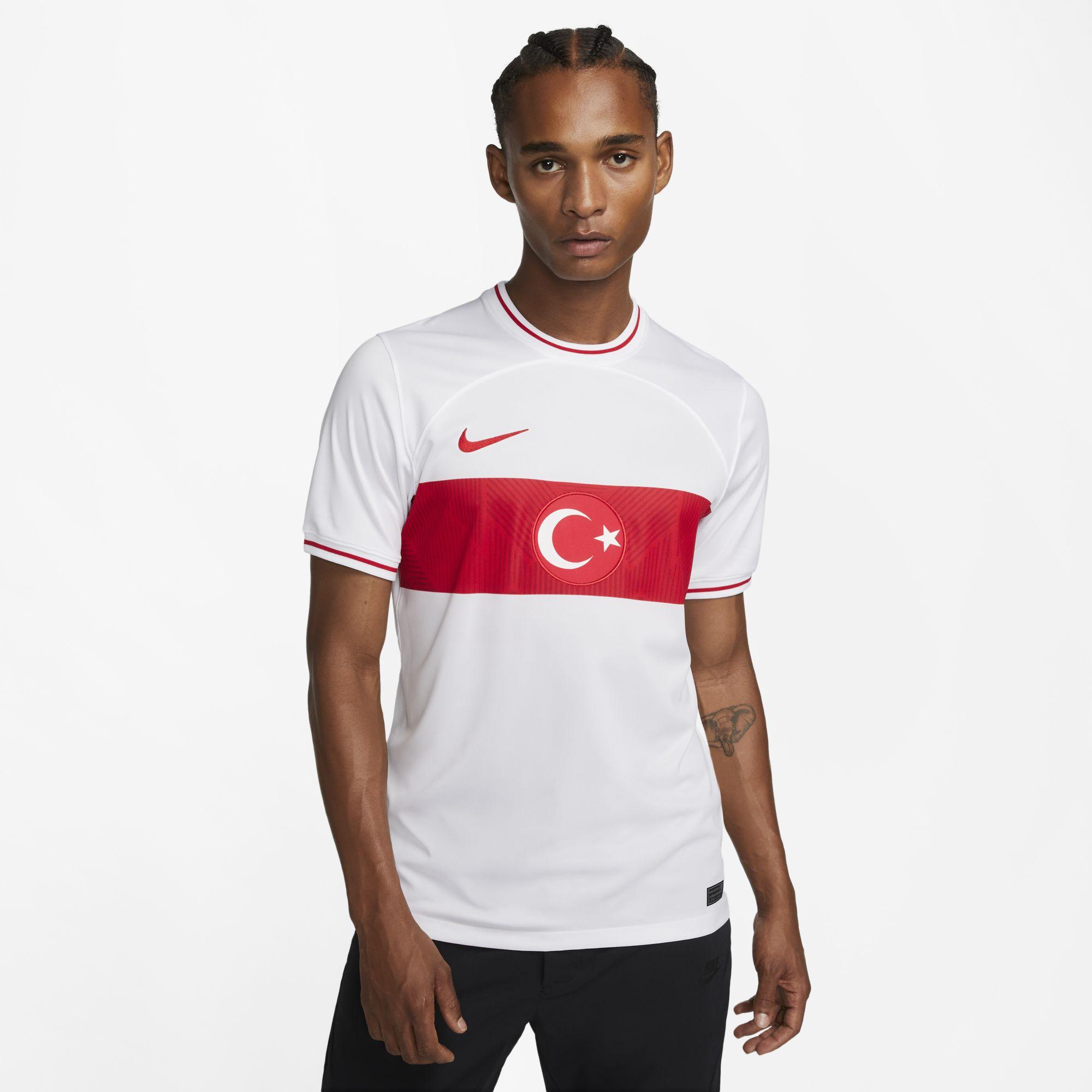 Nike Türkiye 2022/23 Stadium Home Drifit Soccer Jersey In White, in