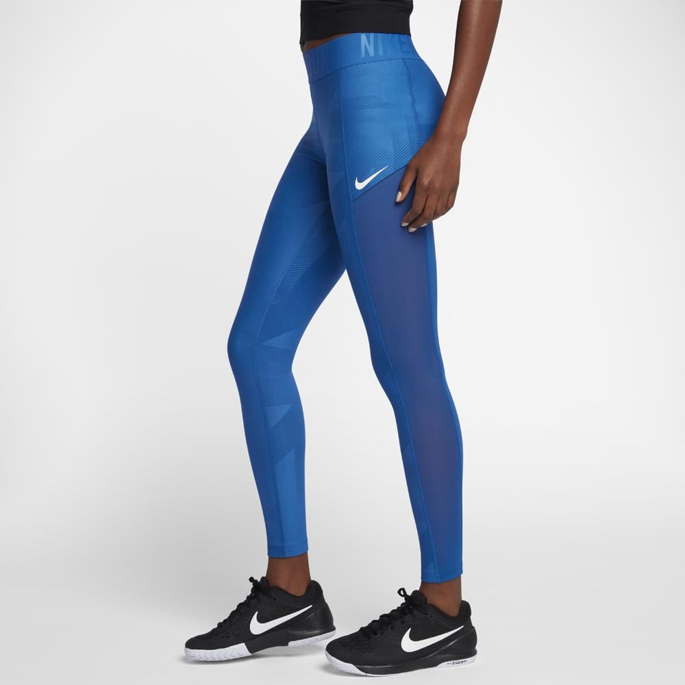 Nike Court Power Women's Tennis Tights in Blue