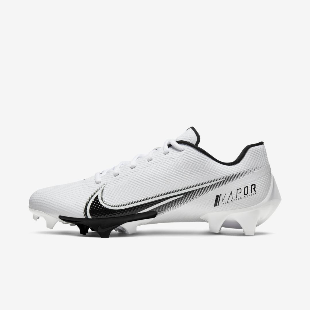 Nike Vapor Edge Speed 360 Football Cleat in White/Black/White (White ...