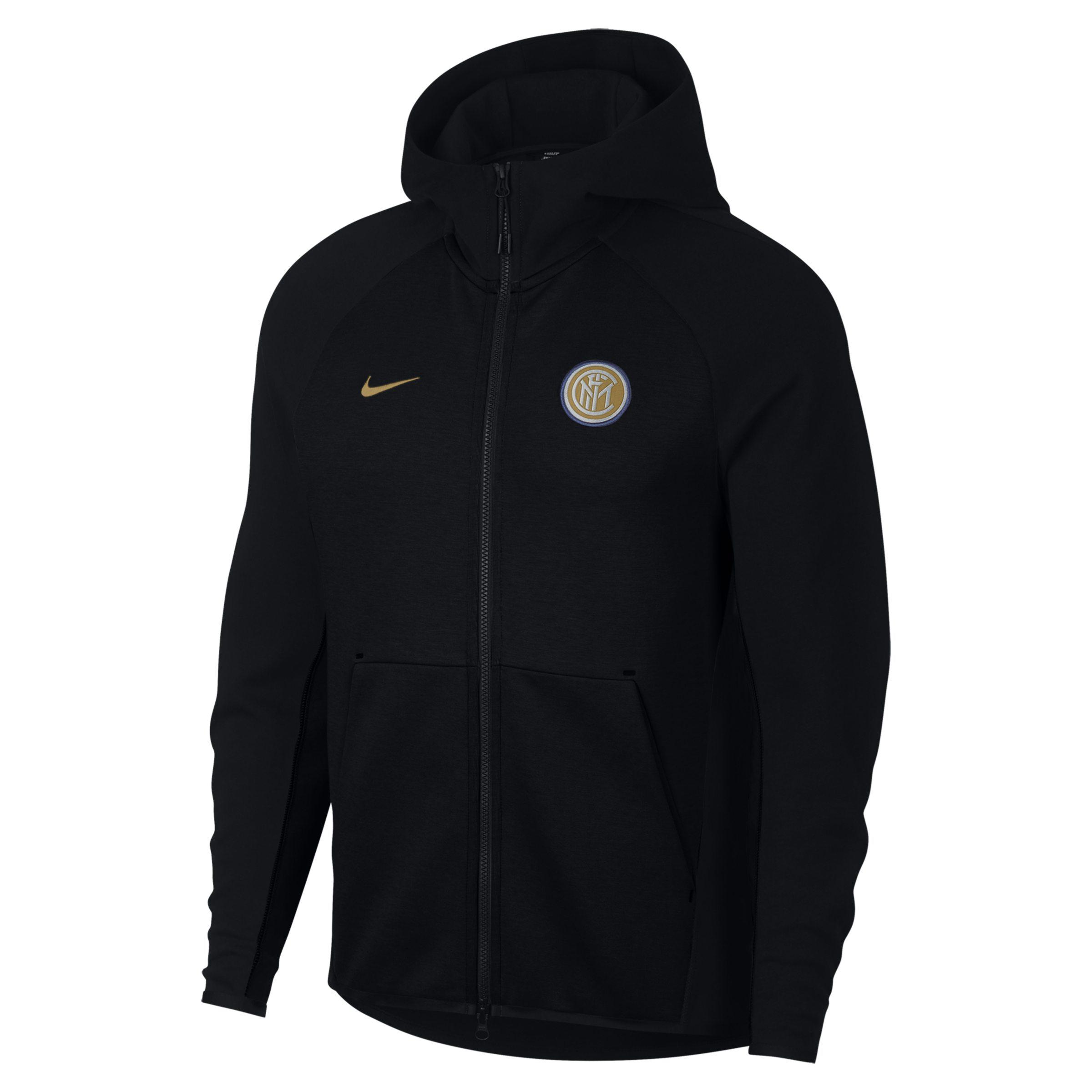 Nike Inter Milan Tech Fleece Full-zip Hoodie in Black for Men | Lyst UK