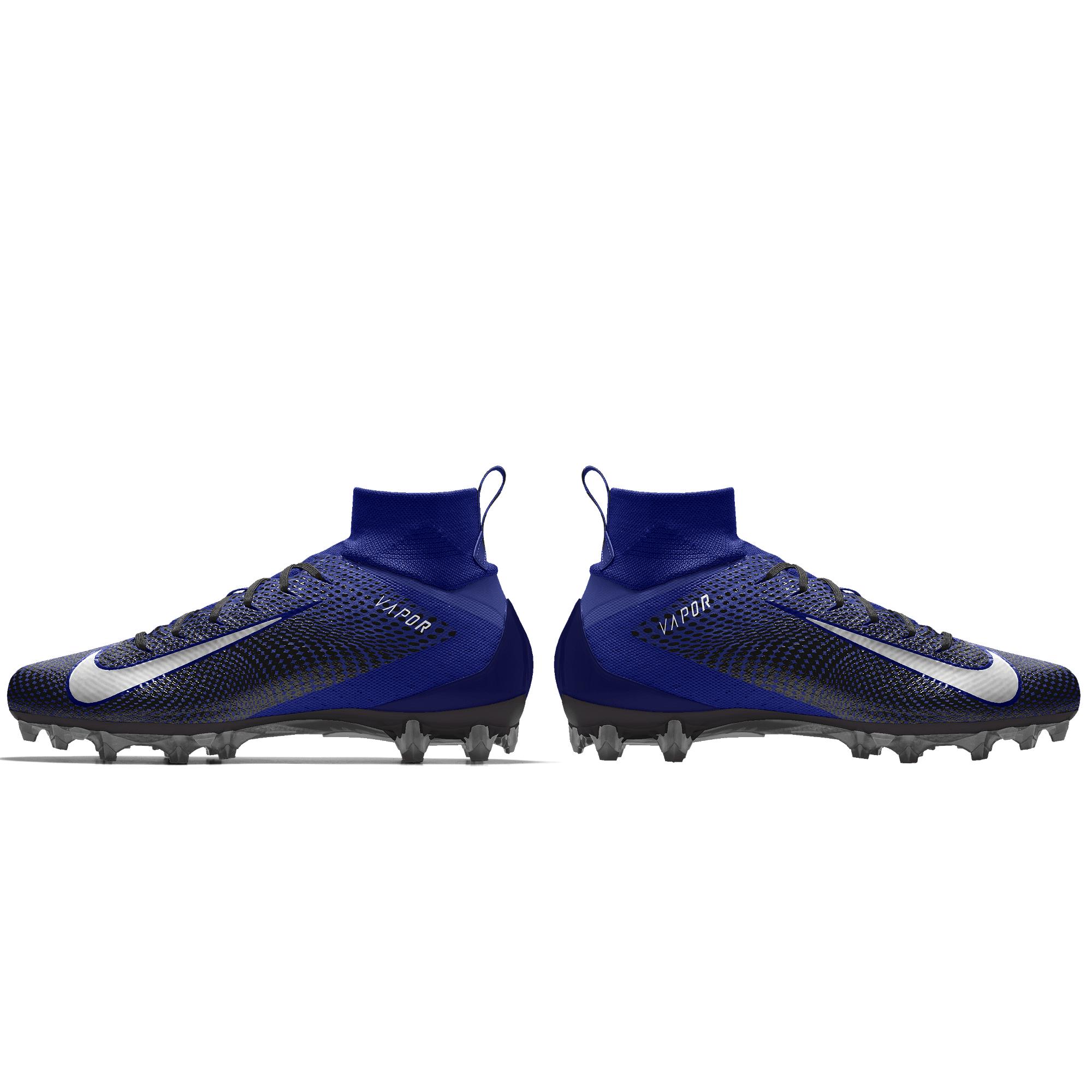 Nike Vapor Untouchable Pro By You Custom Football Cleat in Blue