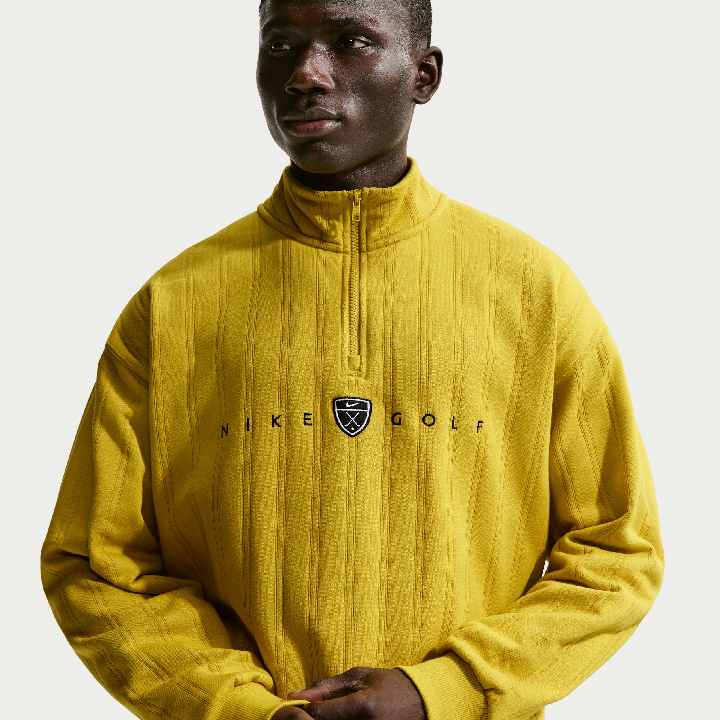 Nike Fairway Fresh Therma-Fit Oversized 1/2-Zip Golf Top in Yellow