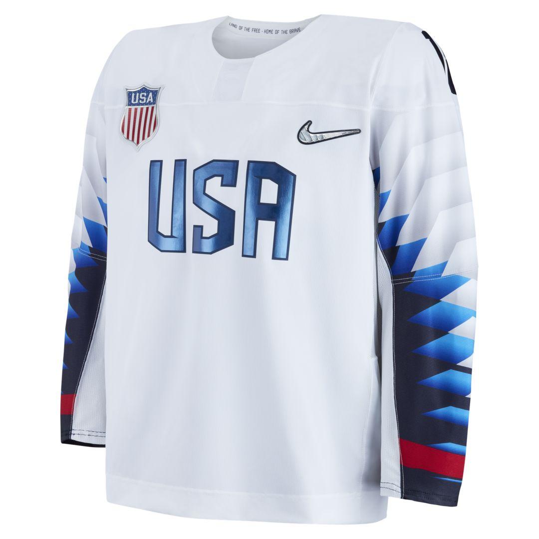 Download Nike Team Usa Replica Hockey Jersey in White for Men - Lyst