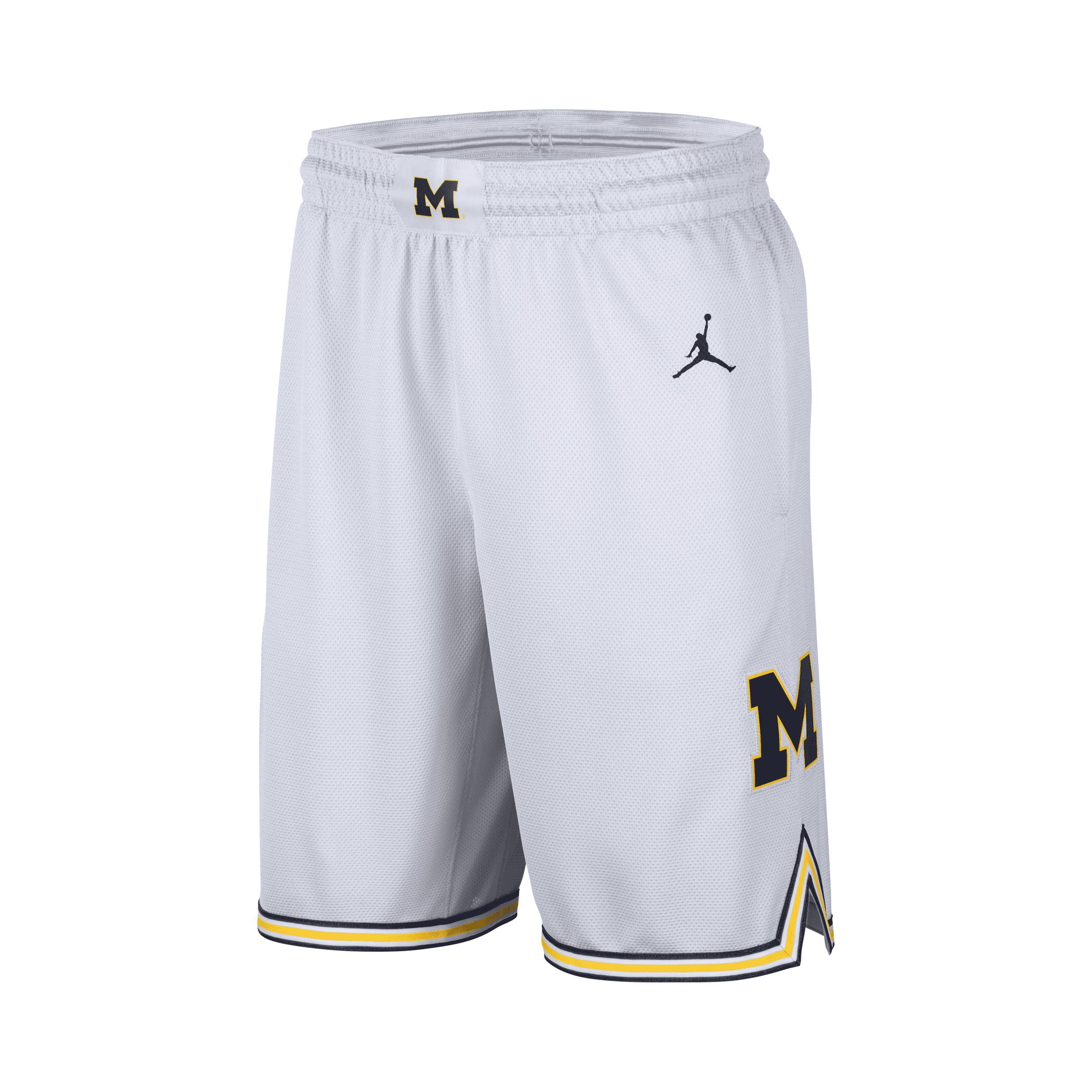 Nike Jordan College (michigan) Replica Basketball Shorts In White, in ...