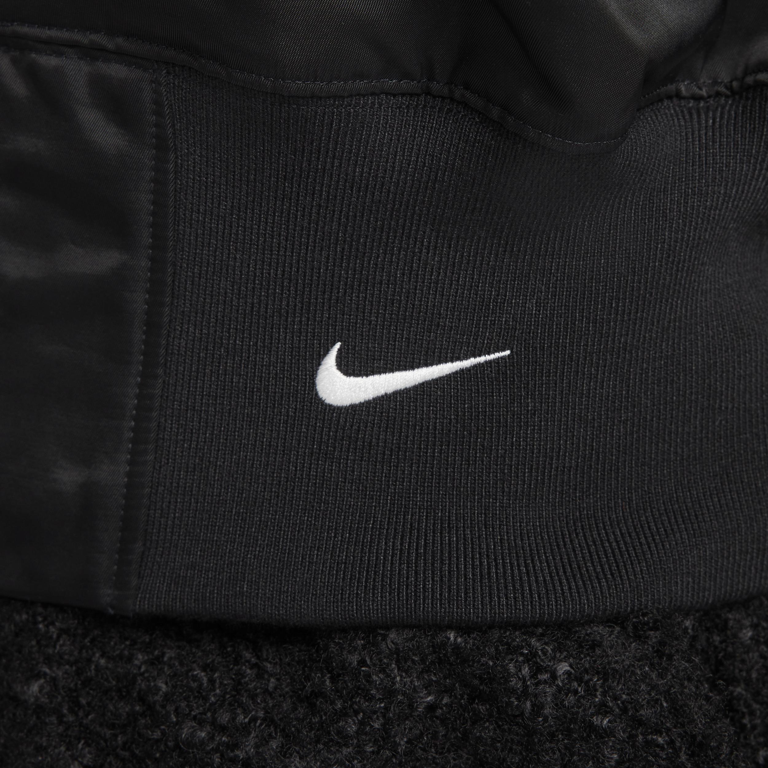 Nike Sportswear Collection High-pile Fleece Bomber Jacket in Black | Lyst