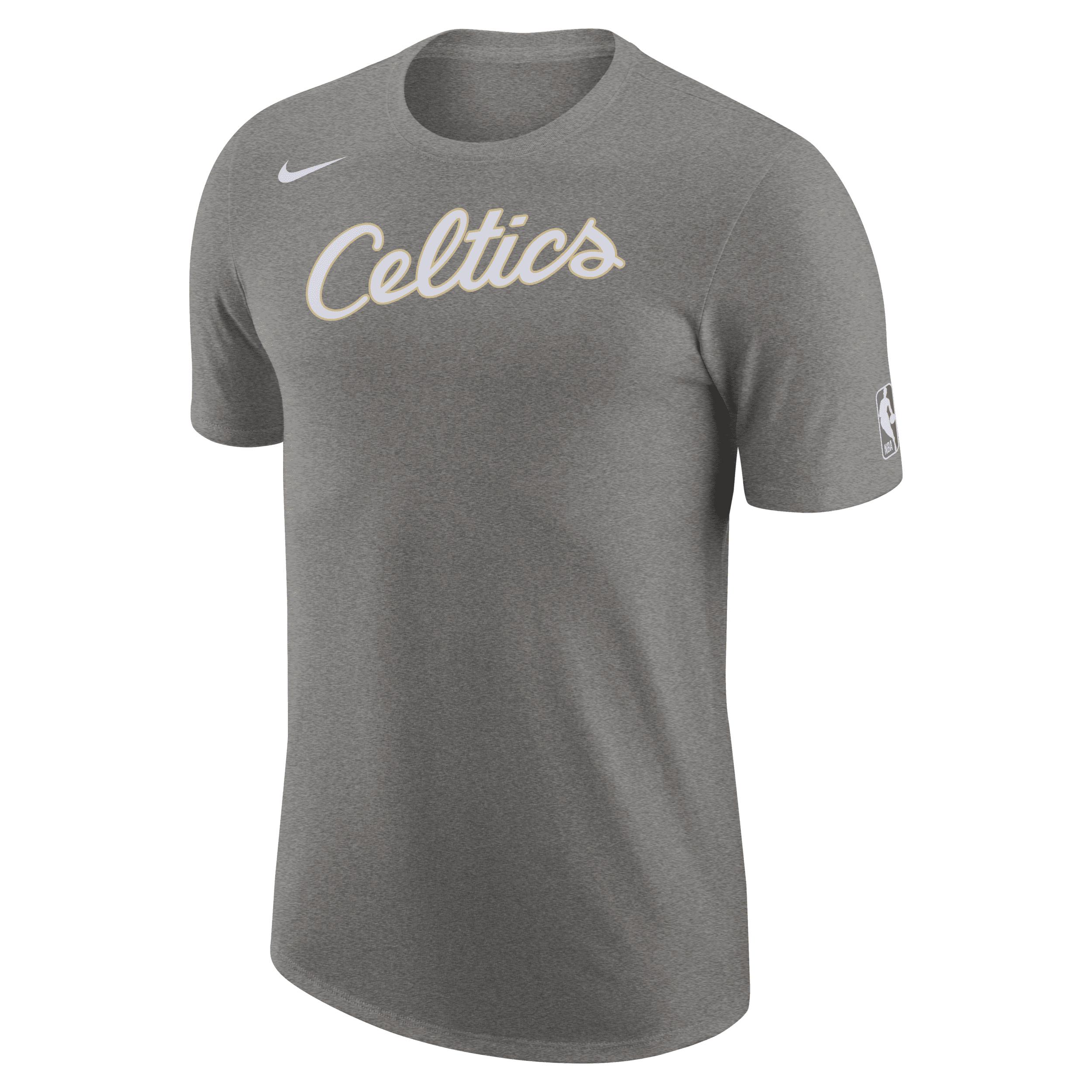 Nike Boston Celtics City Edition Nba Logo T-shirt In Grey, in Gray for ...