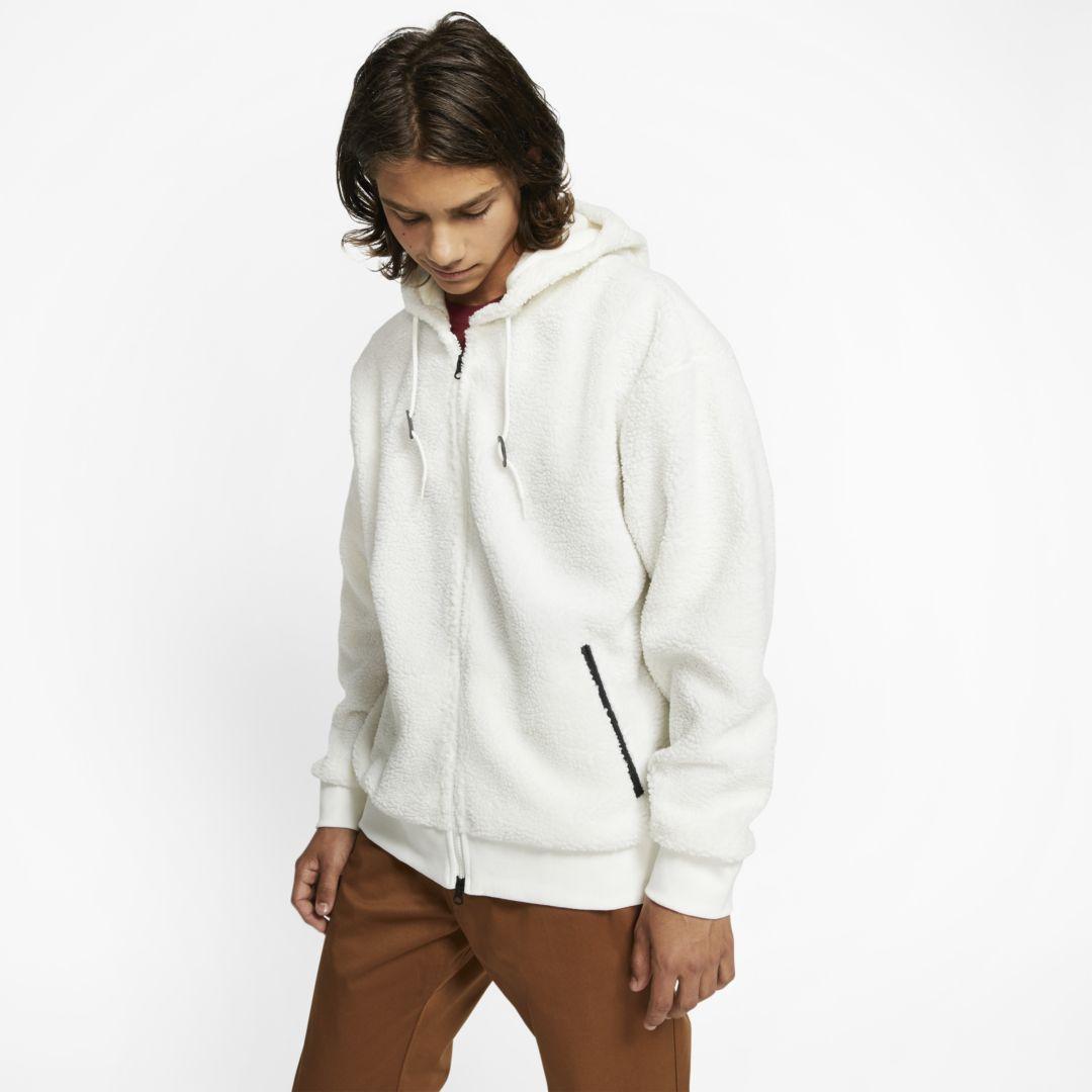Nike Fleece Sb Sherpa Skate Hoodie in Cream (White) for Men - Lyst