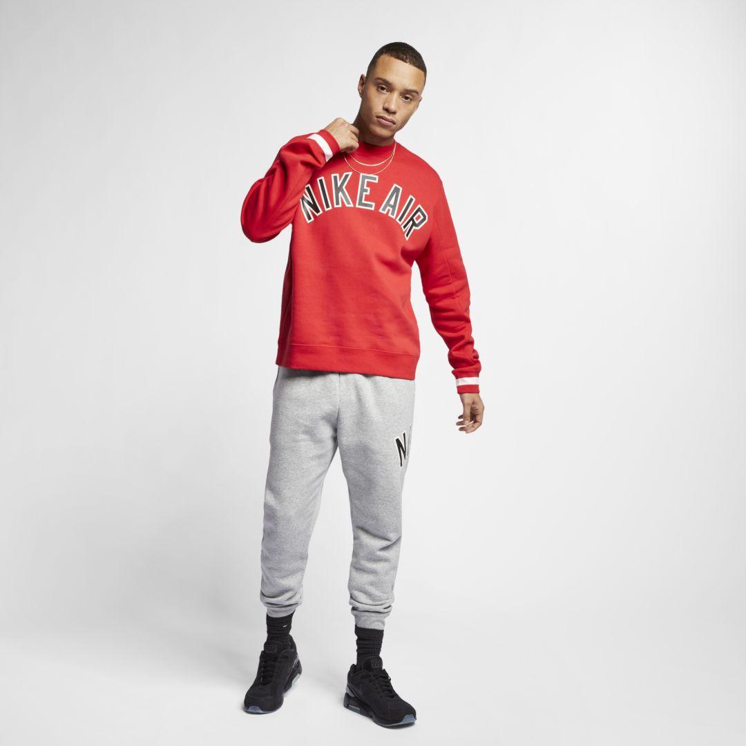 Nike Air Crewneck Fleece in Red for Men | Lyst