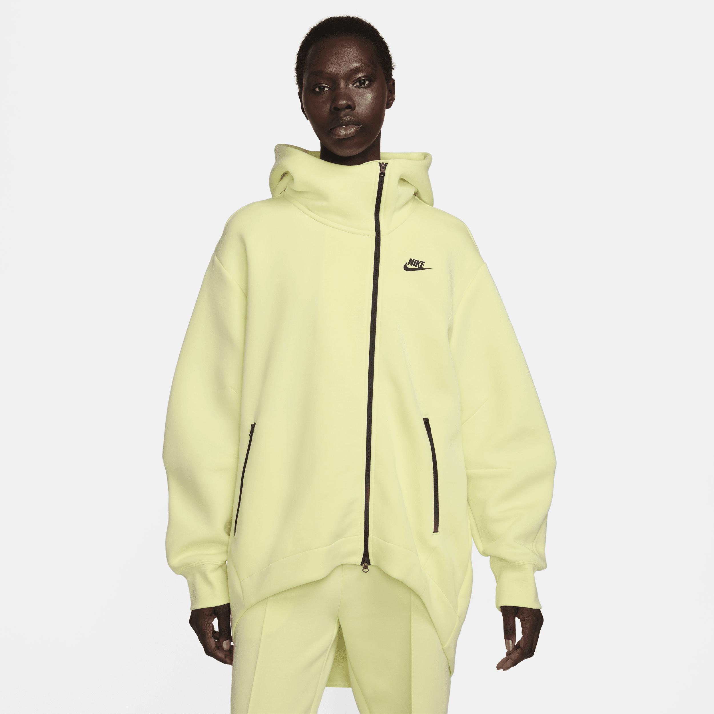 Nike Sportswear Tech Fleece Oversized Full-zip Hoodie Cape in Green | Lyst