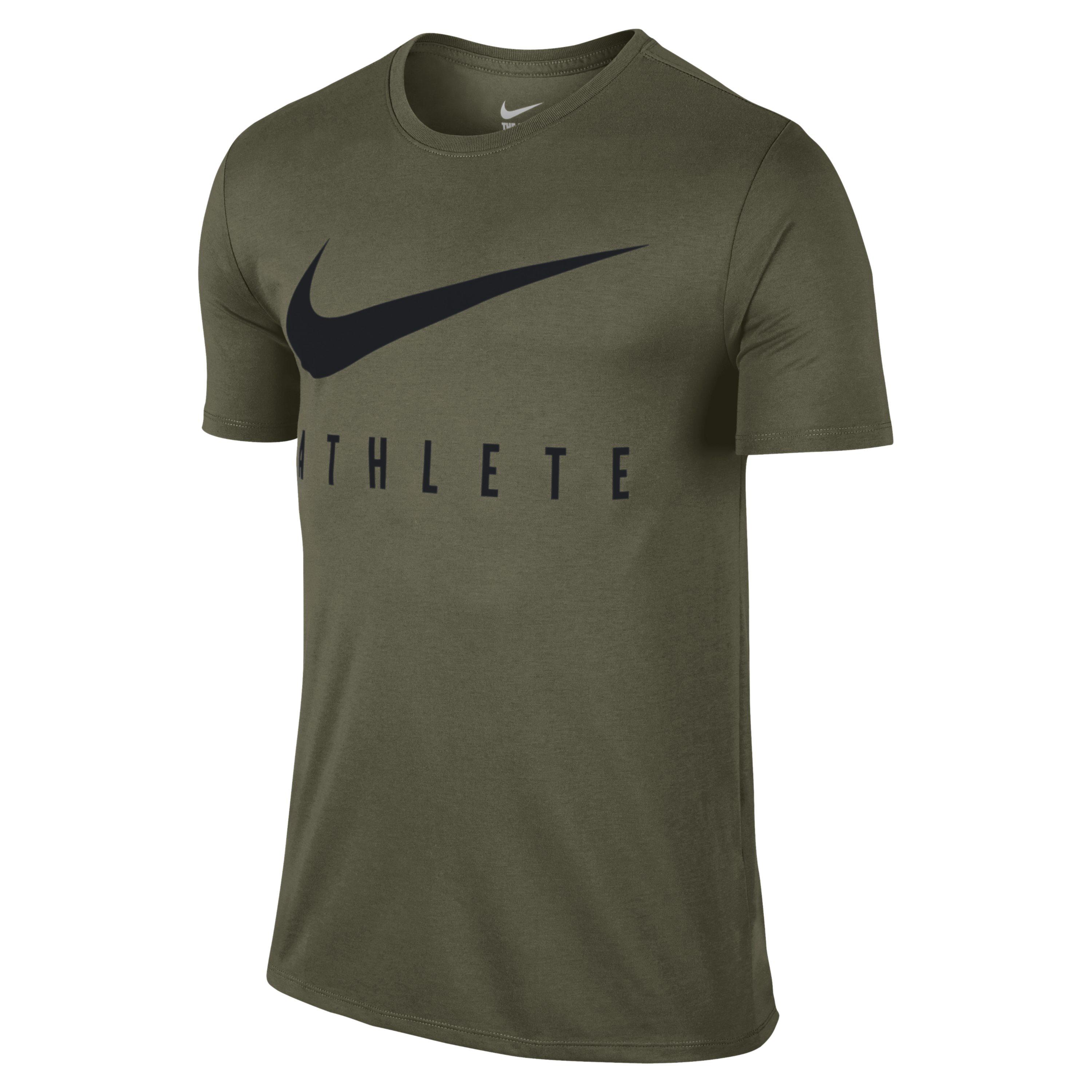 olive green nike shirt