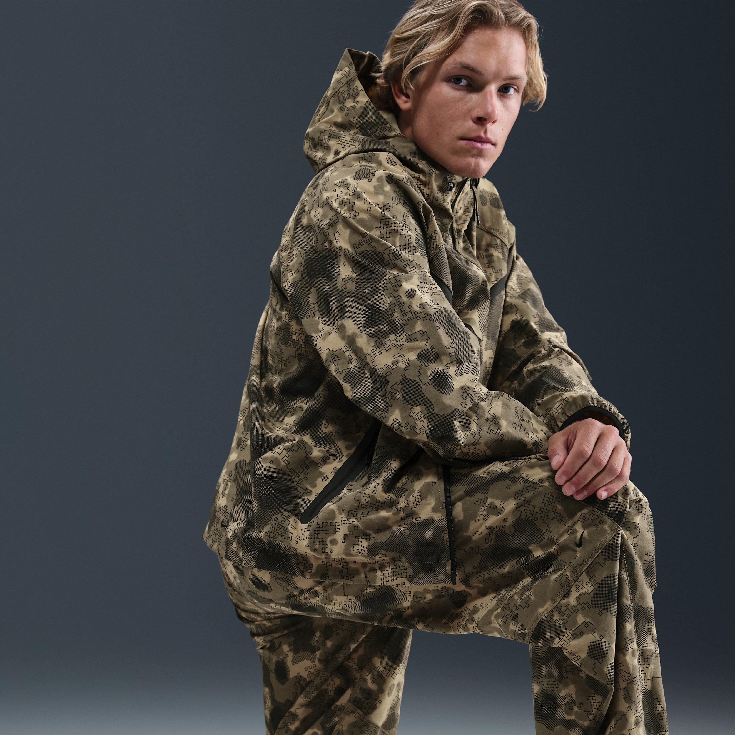 Nike Tech Dri-Fit Woven Camo Loose-Fit Pants in Blue for Men