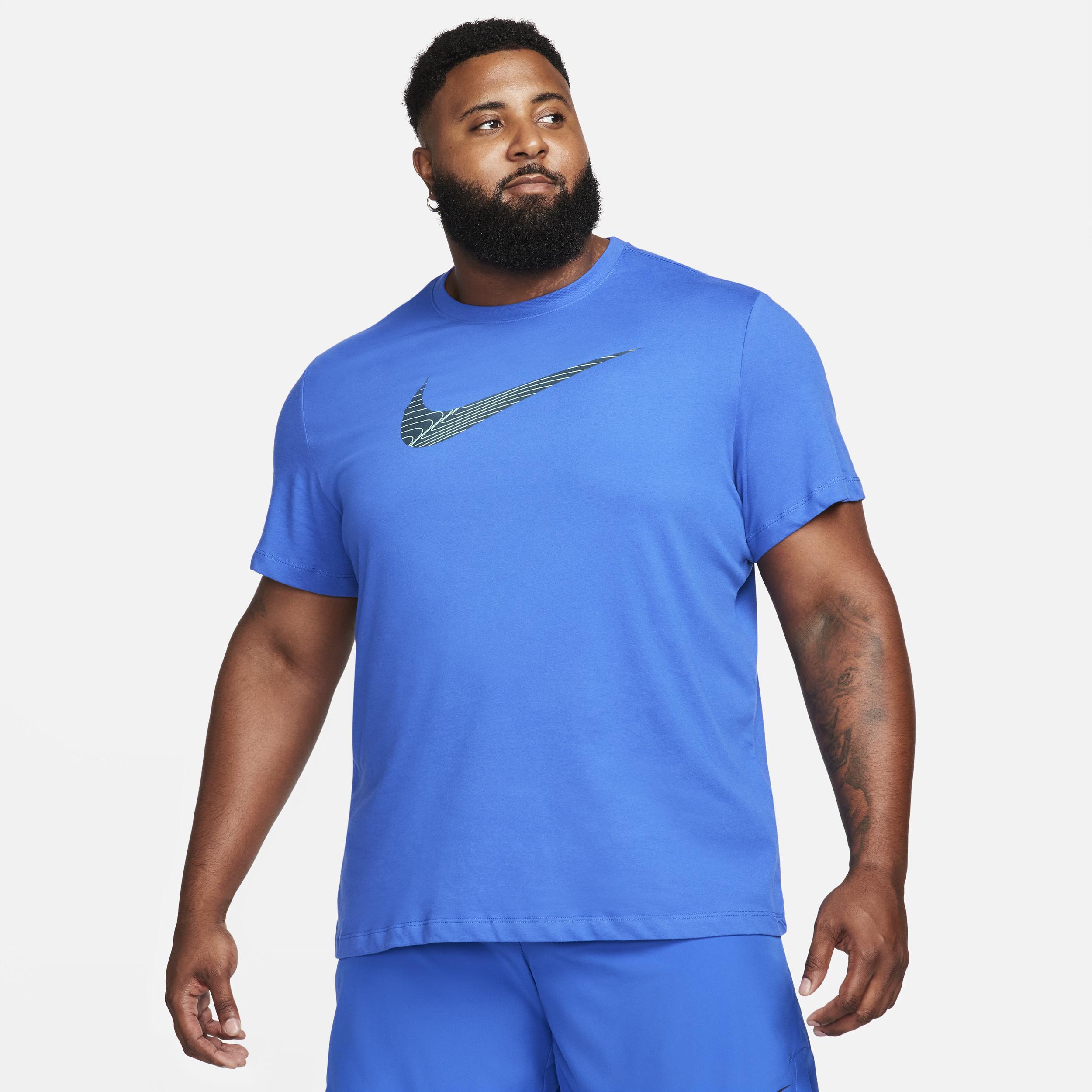 Nike Dri-fit Fitness T-shirt in Blue for Men | Lyst