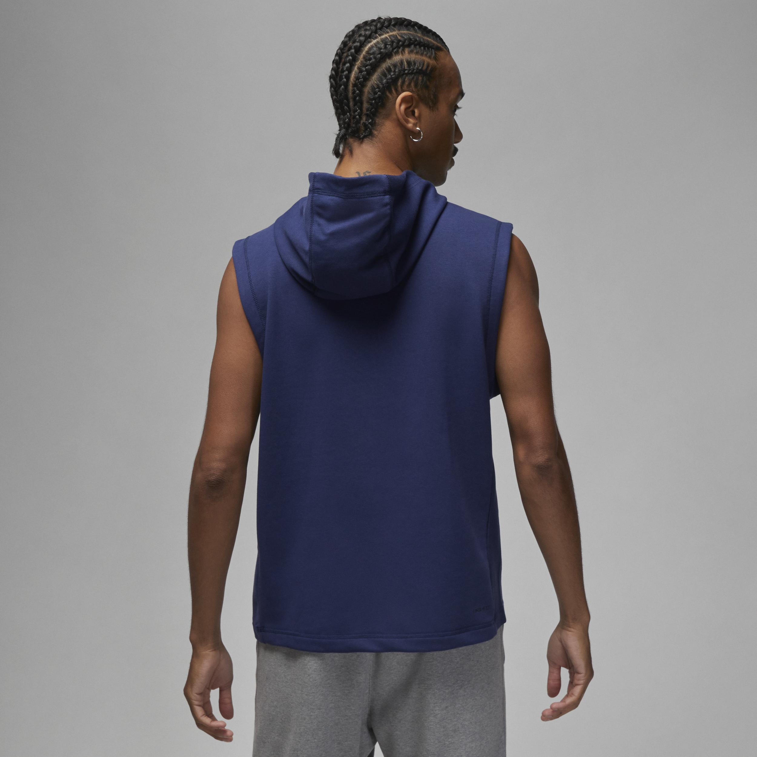 Nike Jordan Dri-fit Sport Fleece Sleeveless Hoodie in Blue for Men | Lyst