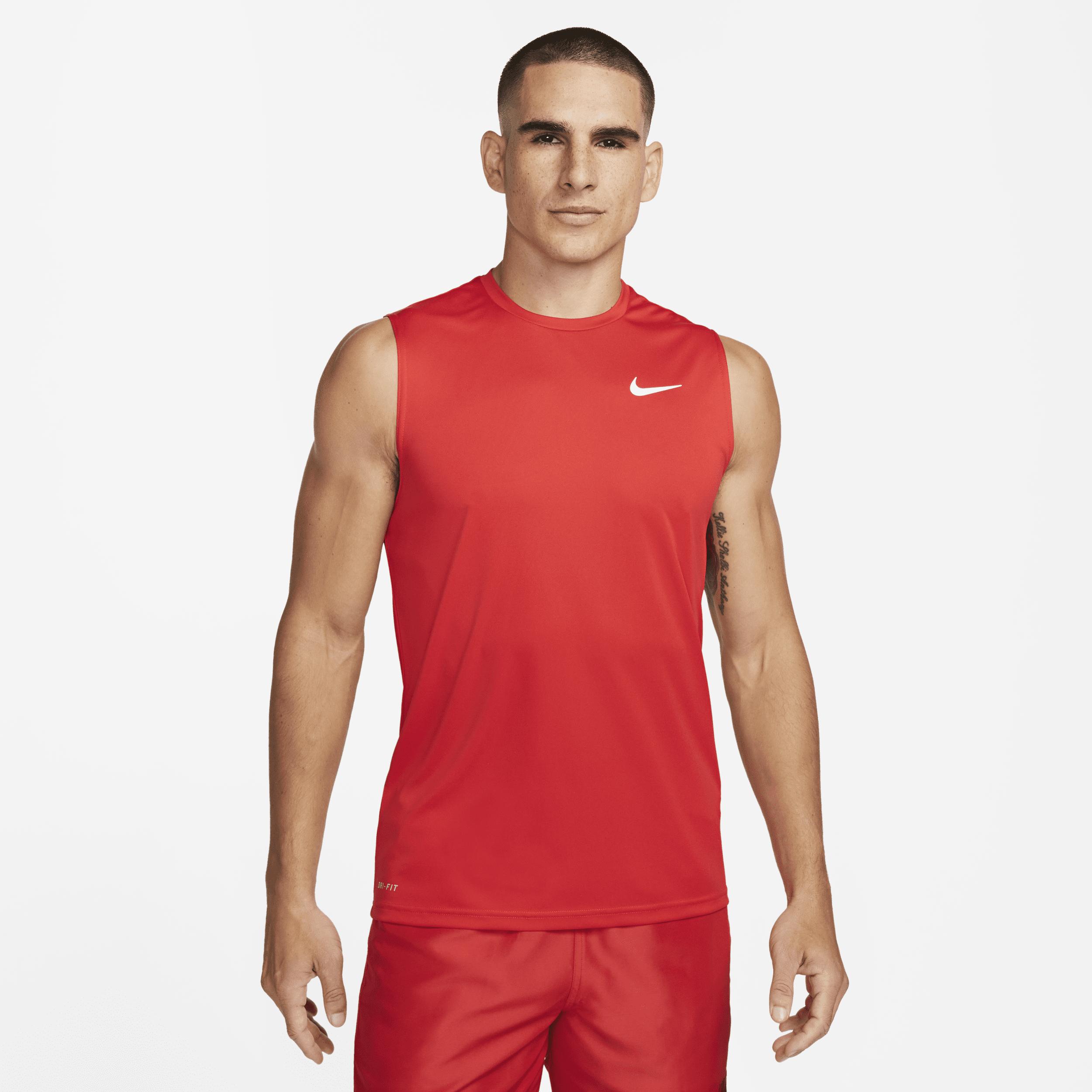 Nike Essential Sleeveless Hydroguard Swim Shirt In Red, for Men Lyst