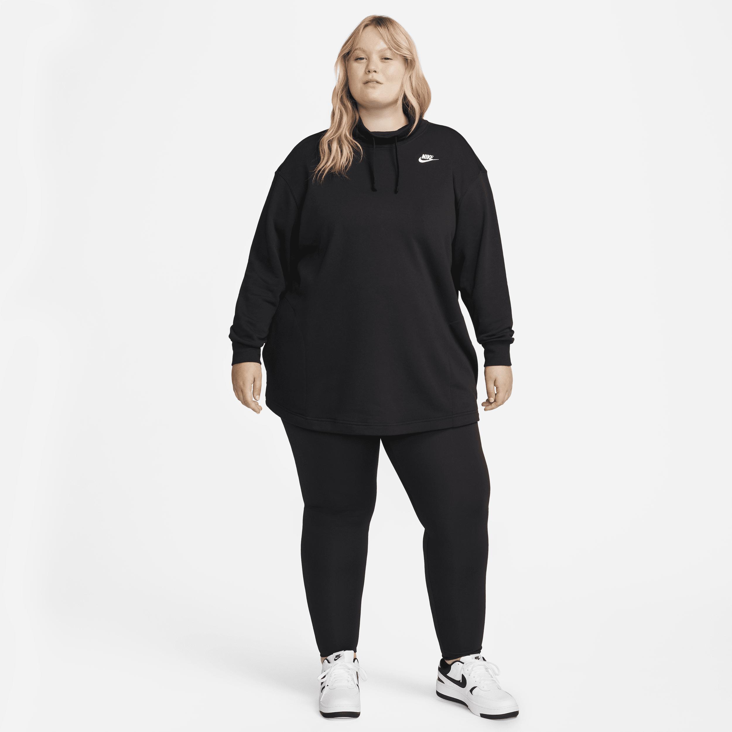 Nike Sportswear Club Fleece Oversized Mock-neck Sweatshirt (plus Size) in  Black | Lyst