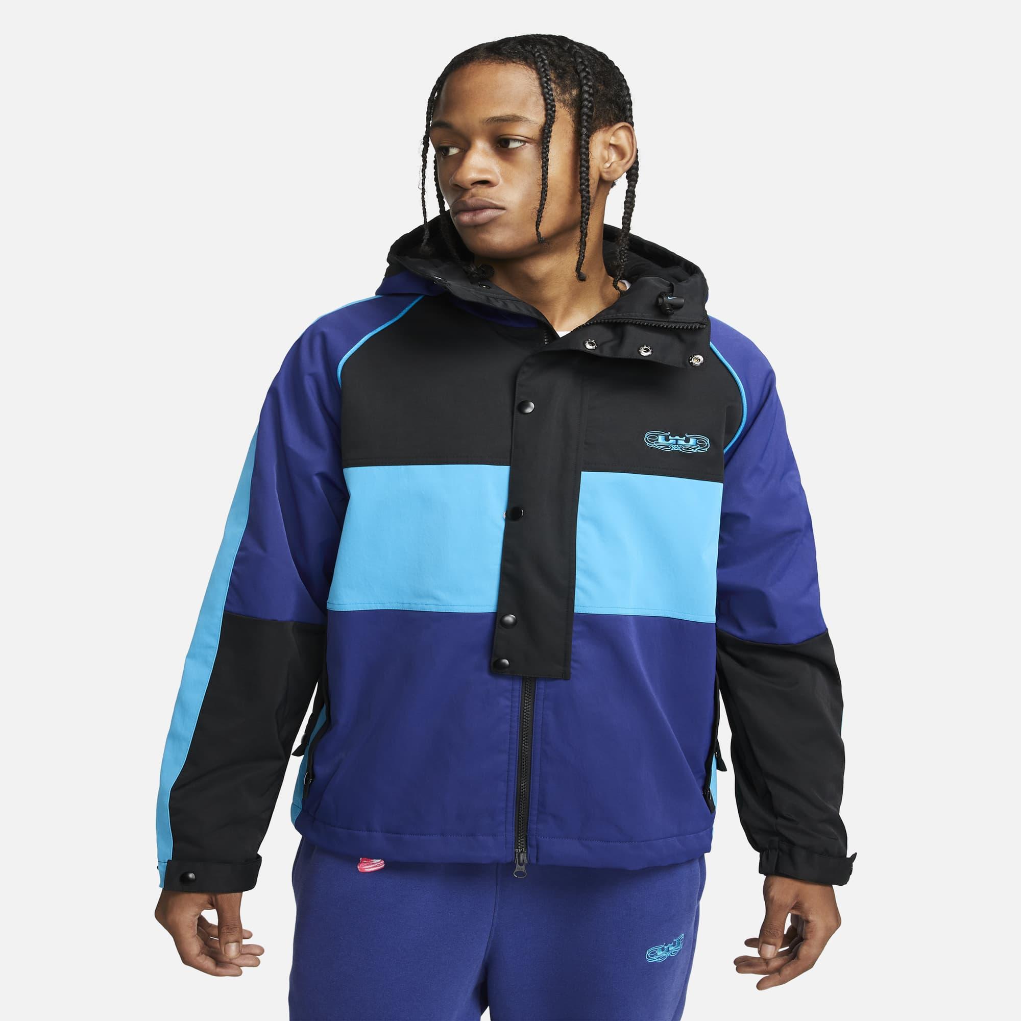 Nike Lebron Premium Utility Basketball Jacket in Blue for Men | Lyst ...