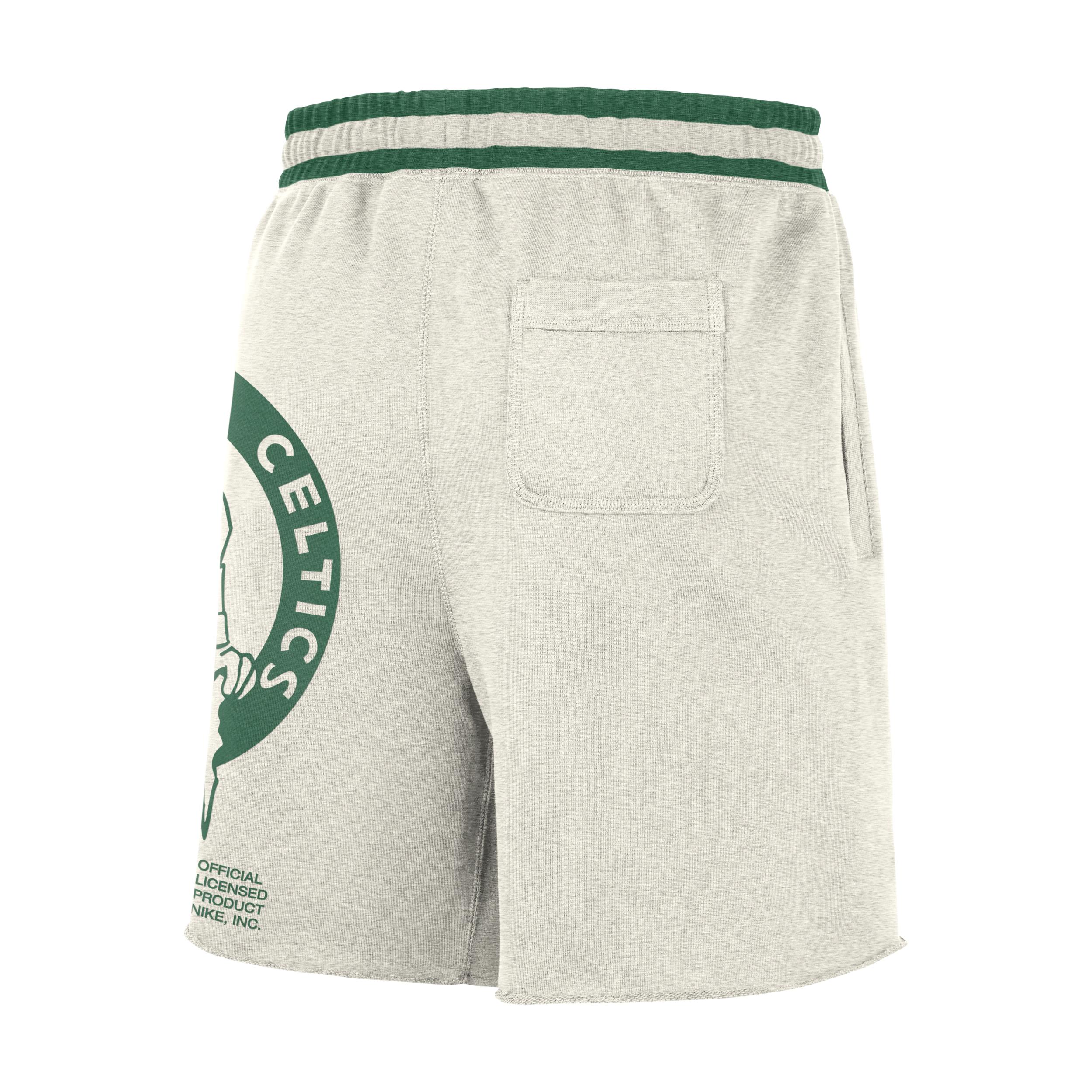 Nike Boston Celtics Courtside Nba Fleece Shorts In Grey, in Green