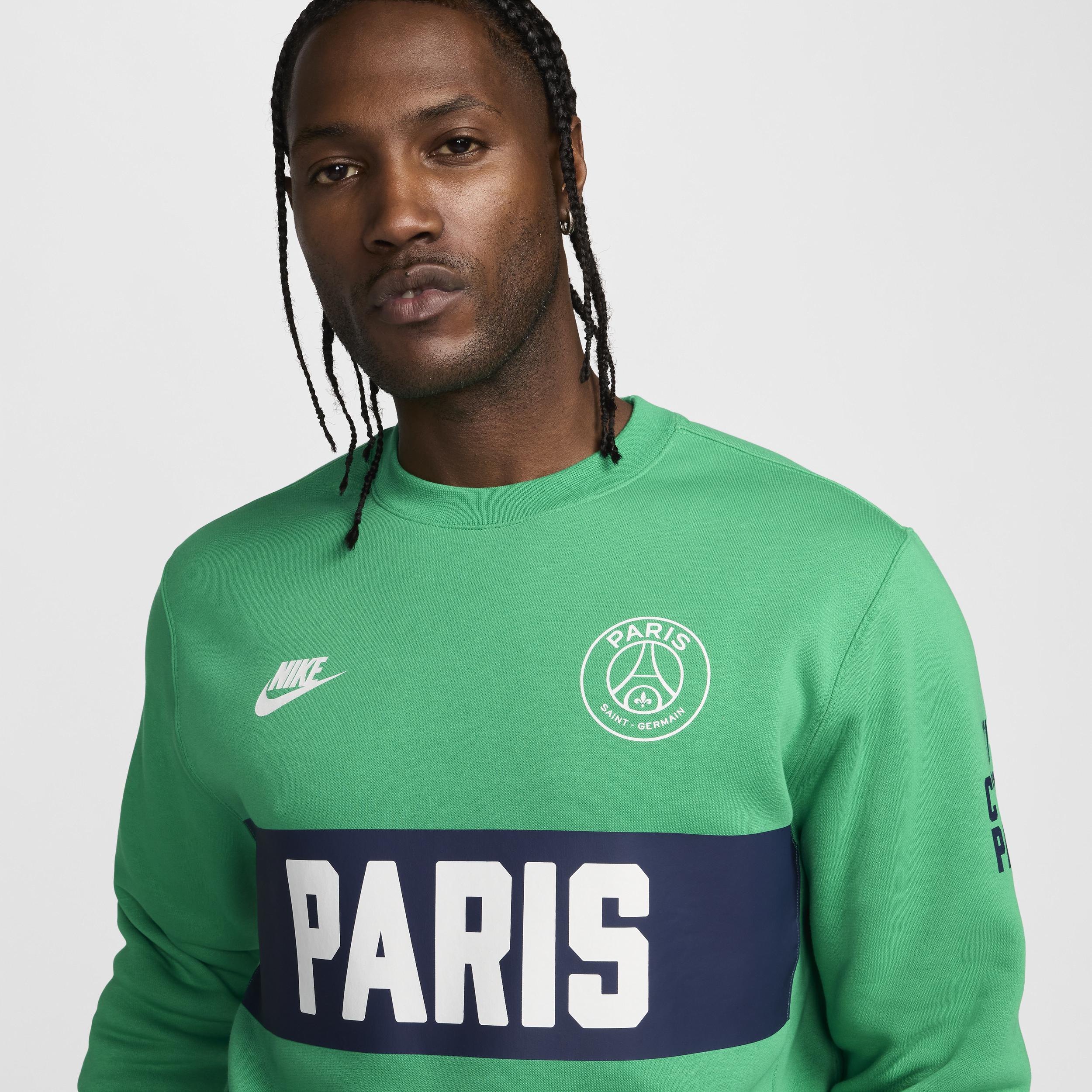 Nike Paris Saint Germain Club Sport Essentials Football Crew Neck Sweatshirt in Green for Men Lyst UK
