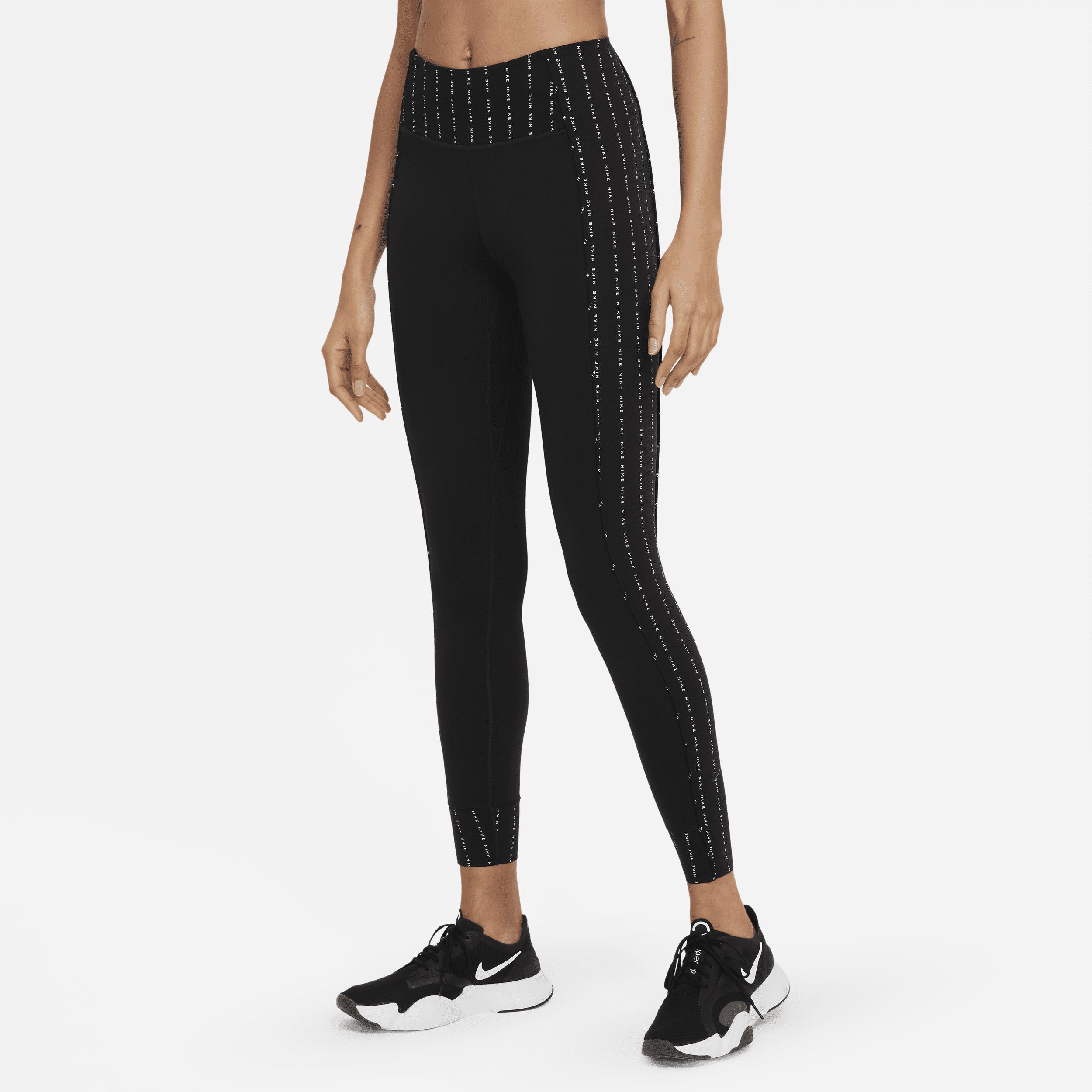Nike One Luxe Icon Clash Mid-rise 7/8 Leggings In Black, | Lyst