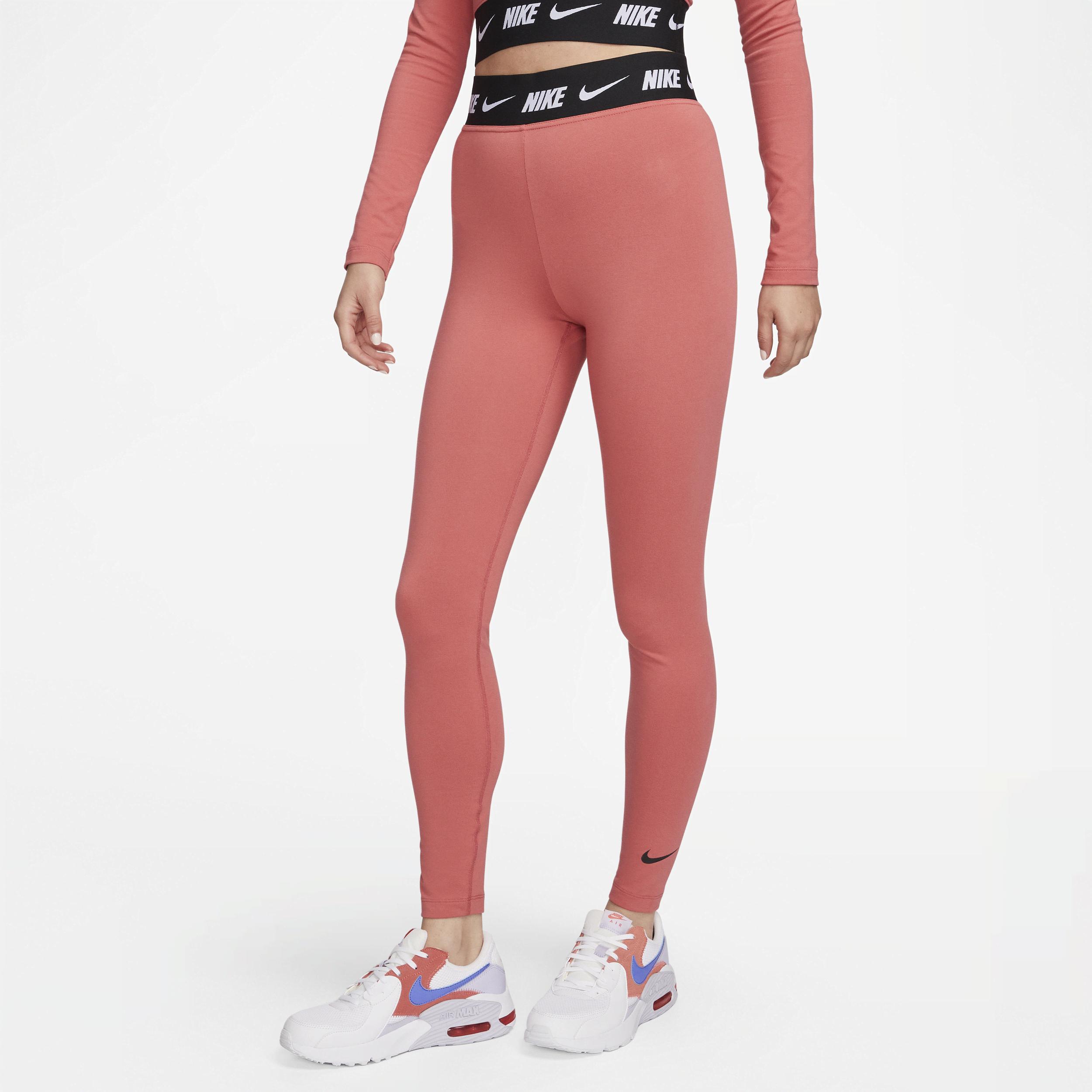 Nike Sportswear Club High-waisted leggings in Red | Lyst