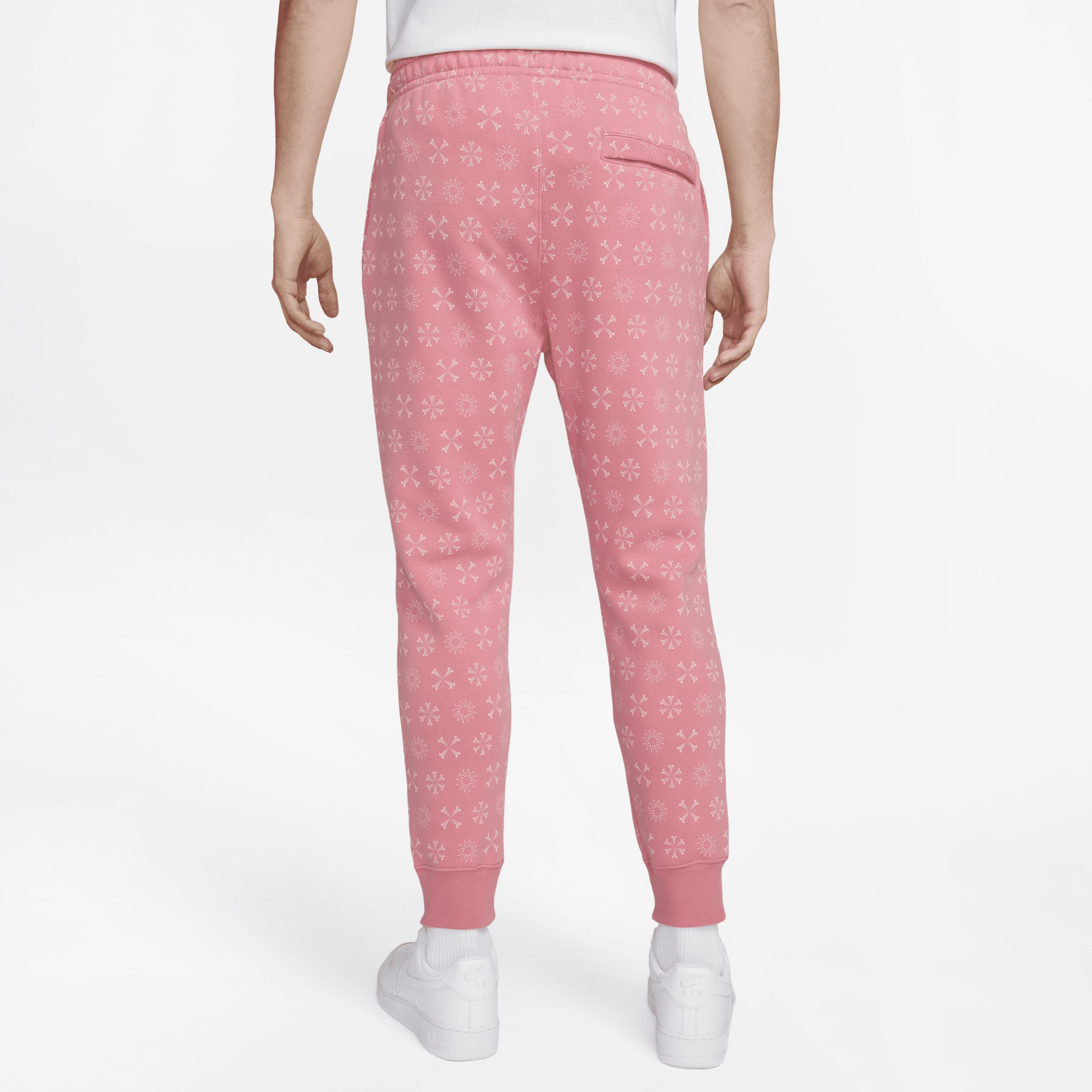 Nike Sportswear Club Fleece Monogram Jogger Pants in Pink for Men | Lyst